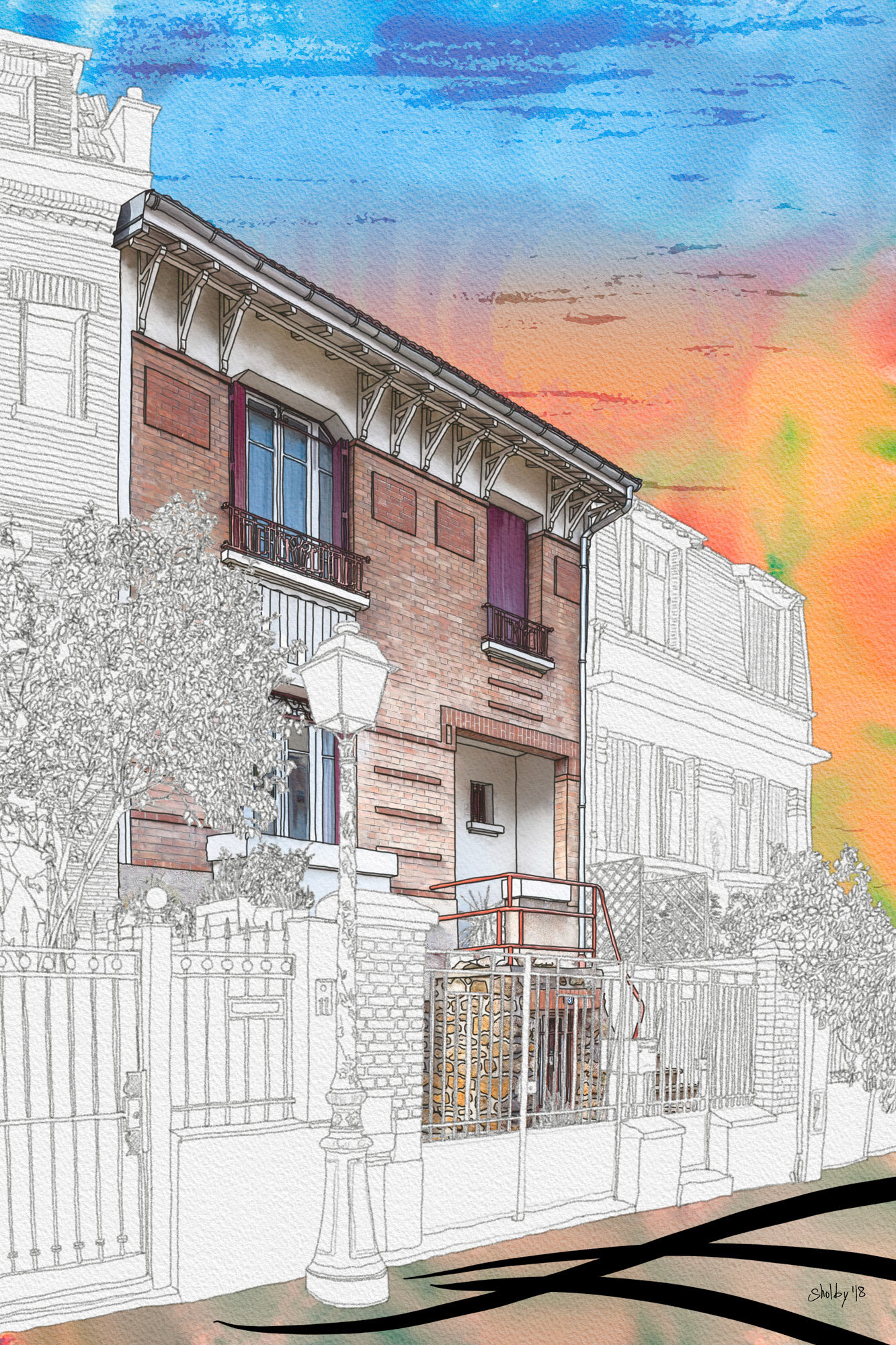 Villa Claude Monet (60x40)