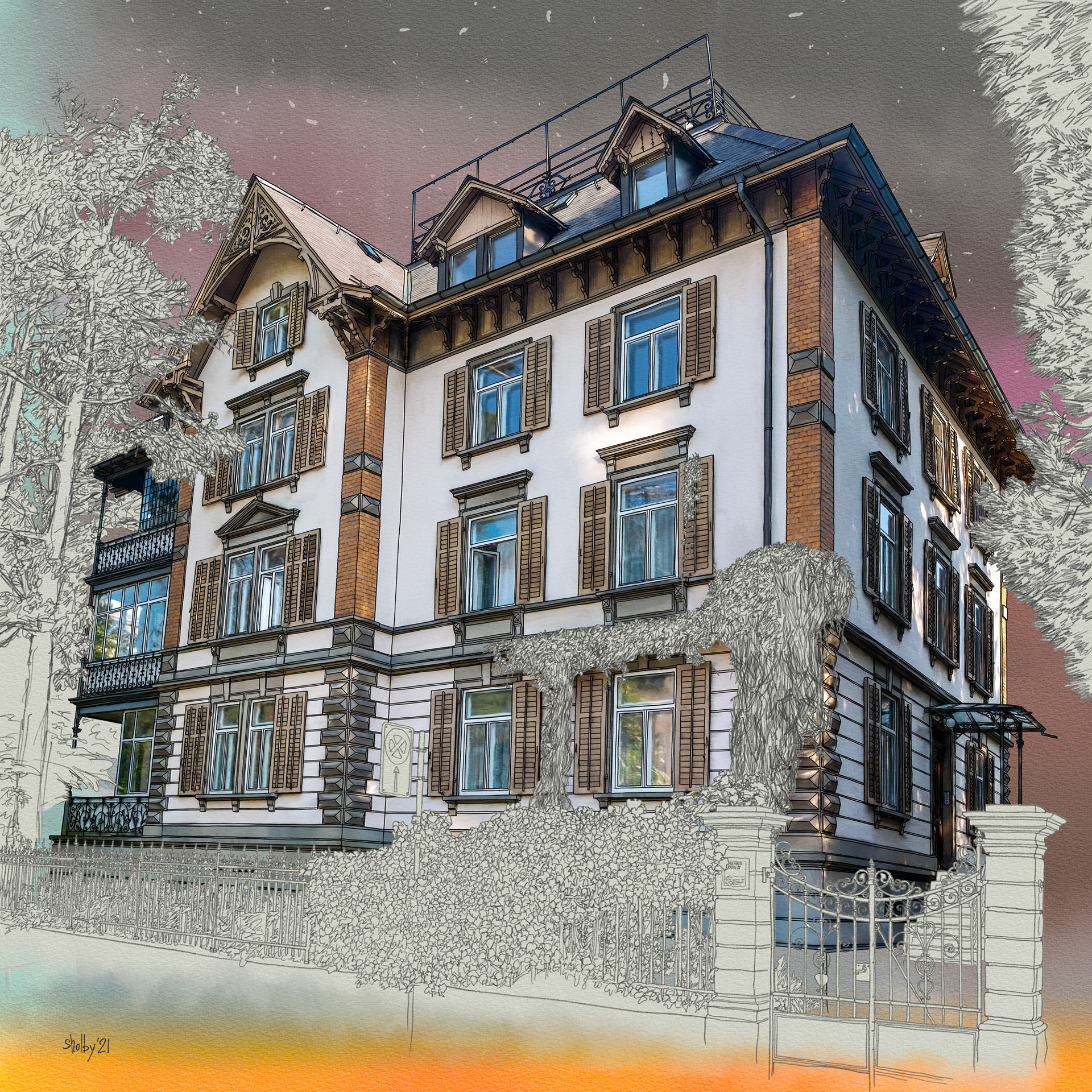 Zurich - Schulhausstrasse 1 (60x60)