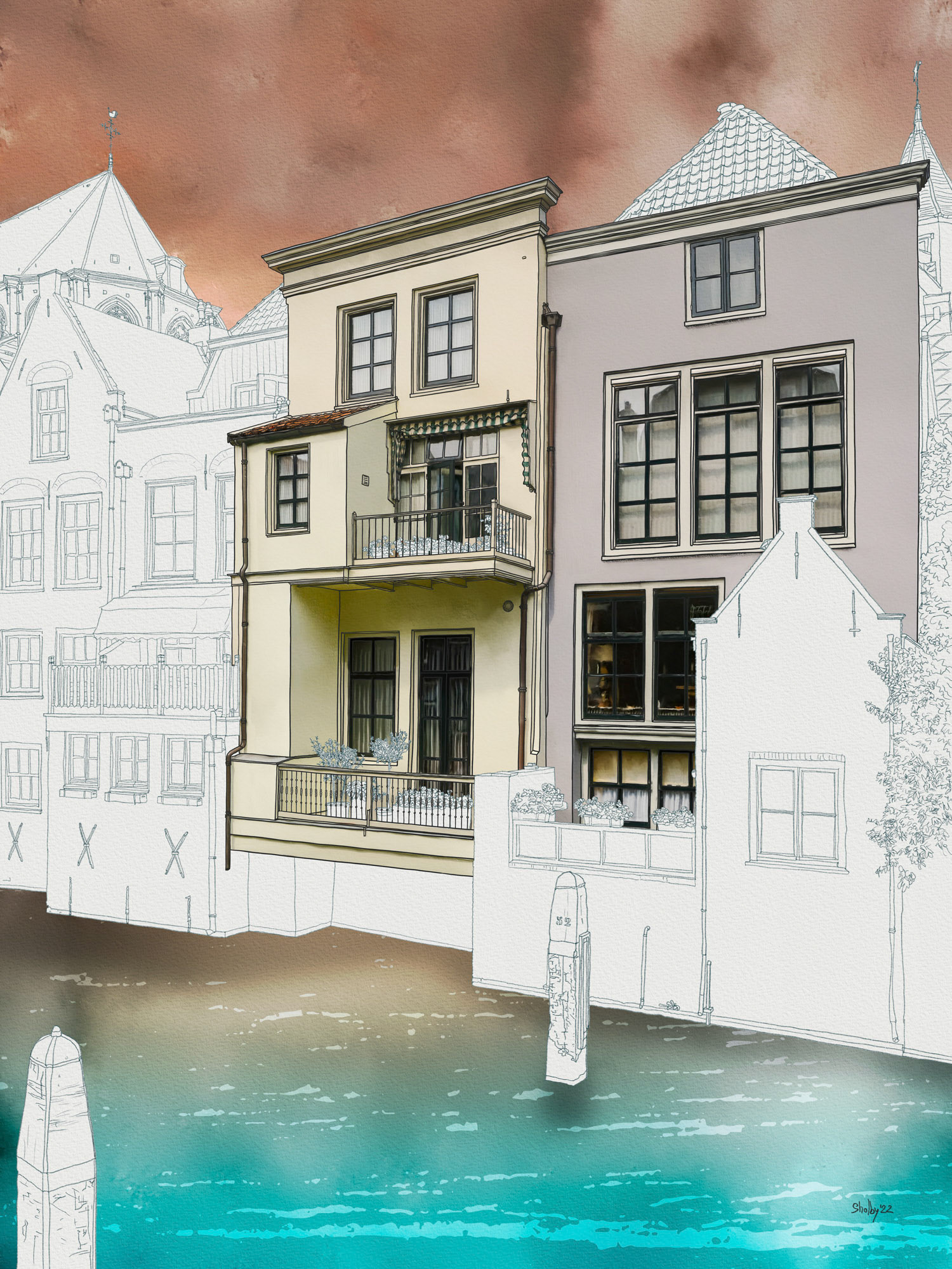 Dordrecht - Pelserbrug (80x60)