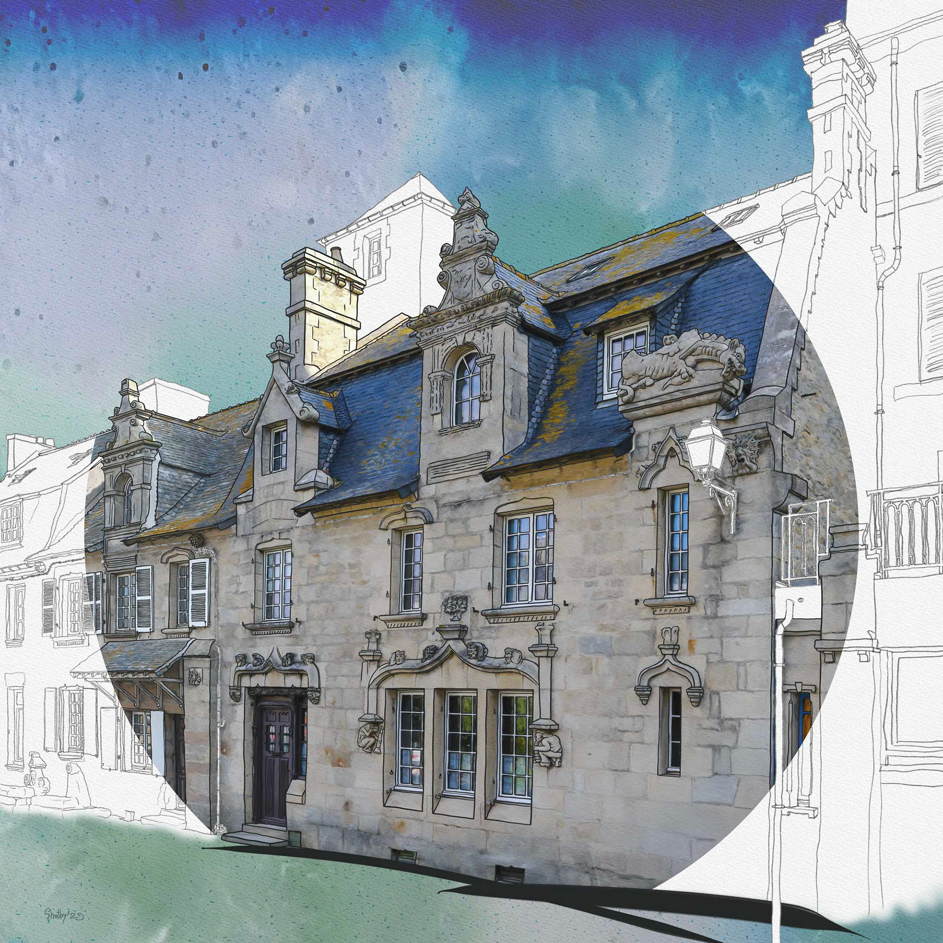 Roscoff - Place Lacaze Duthiers 2 (60x60)