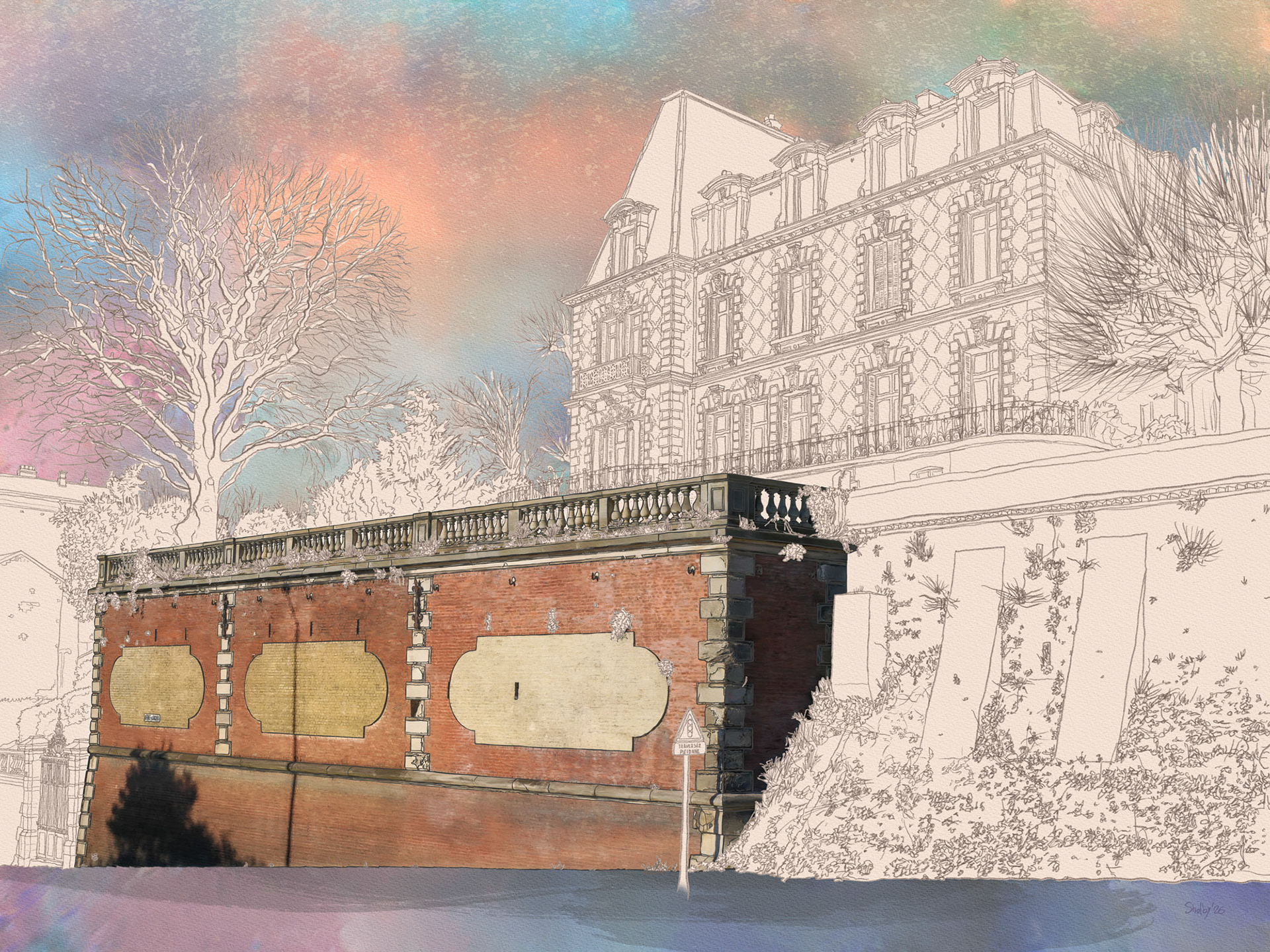 Le Havre - rue Georges Lafaurie (60x80)