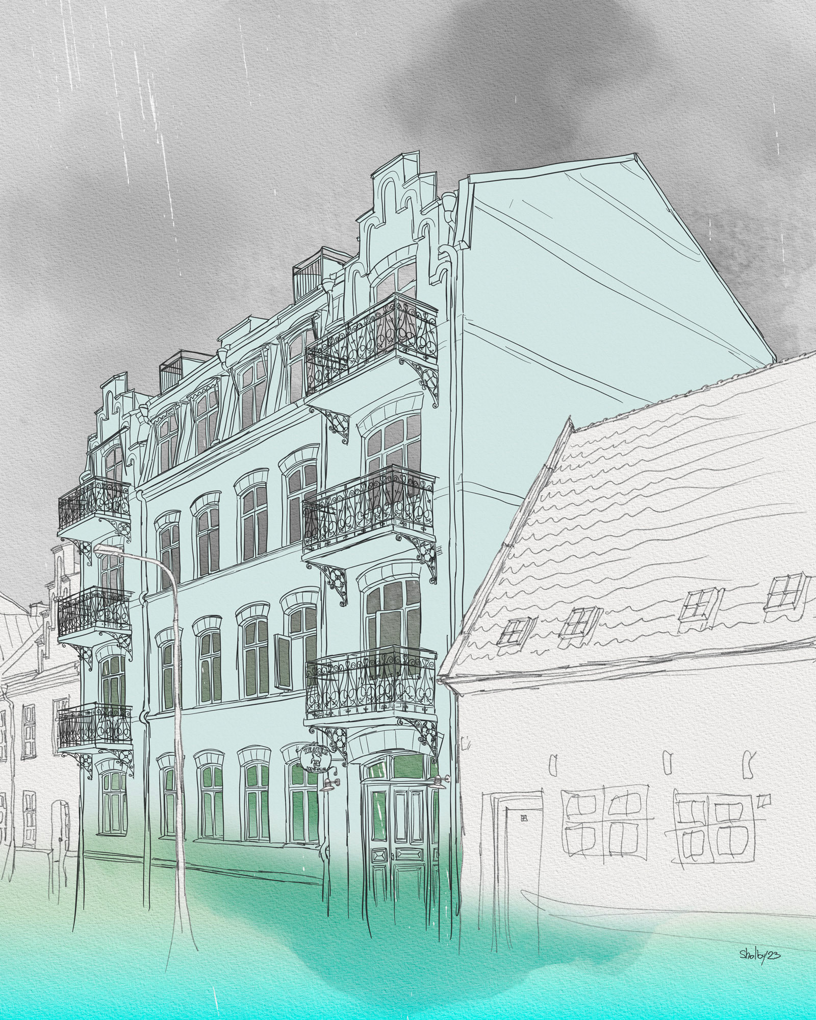 Kristianstad - Västra Storgatan (50x40)
