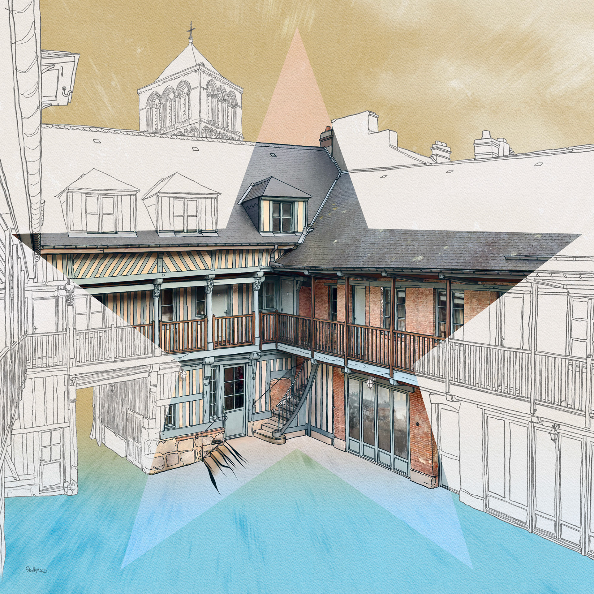 Fécamp - Rue des Forts (70x70)