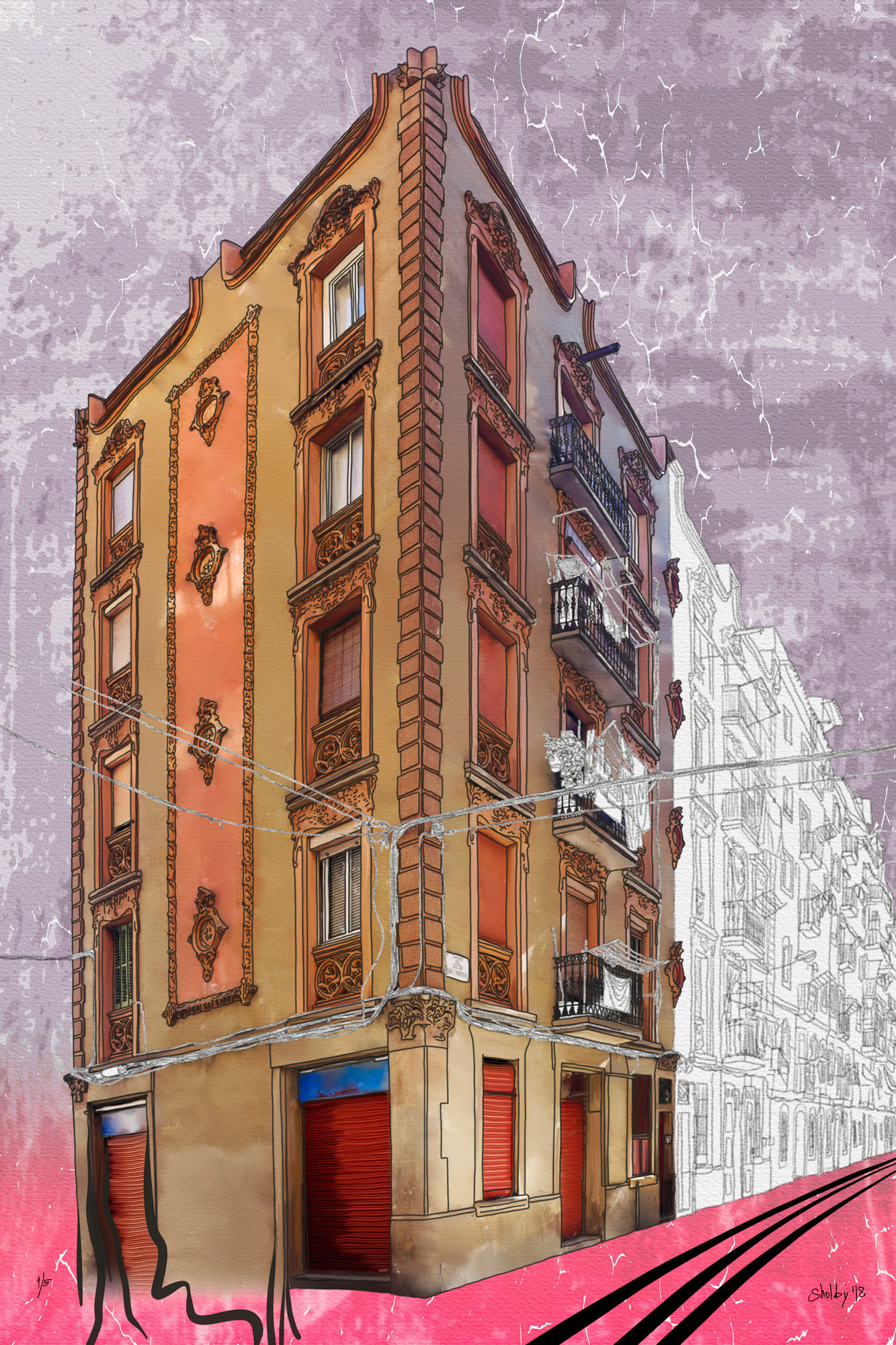 España, Barcelona, Carrer del Doctor Giné i Partagàs (60x40)