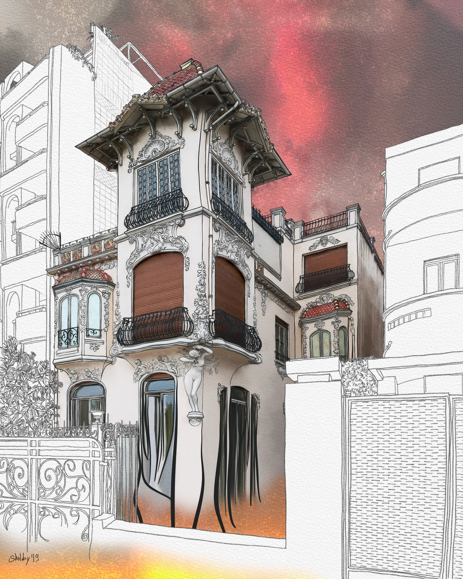 Villa Collin, Nice (50x40)