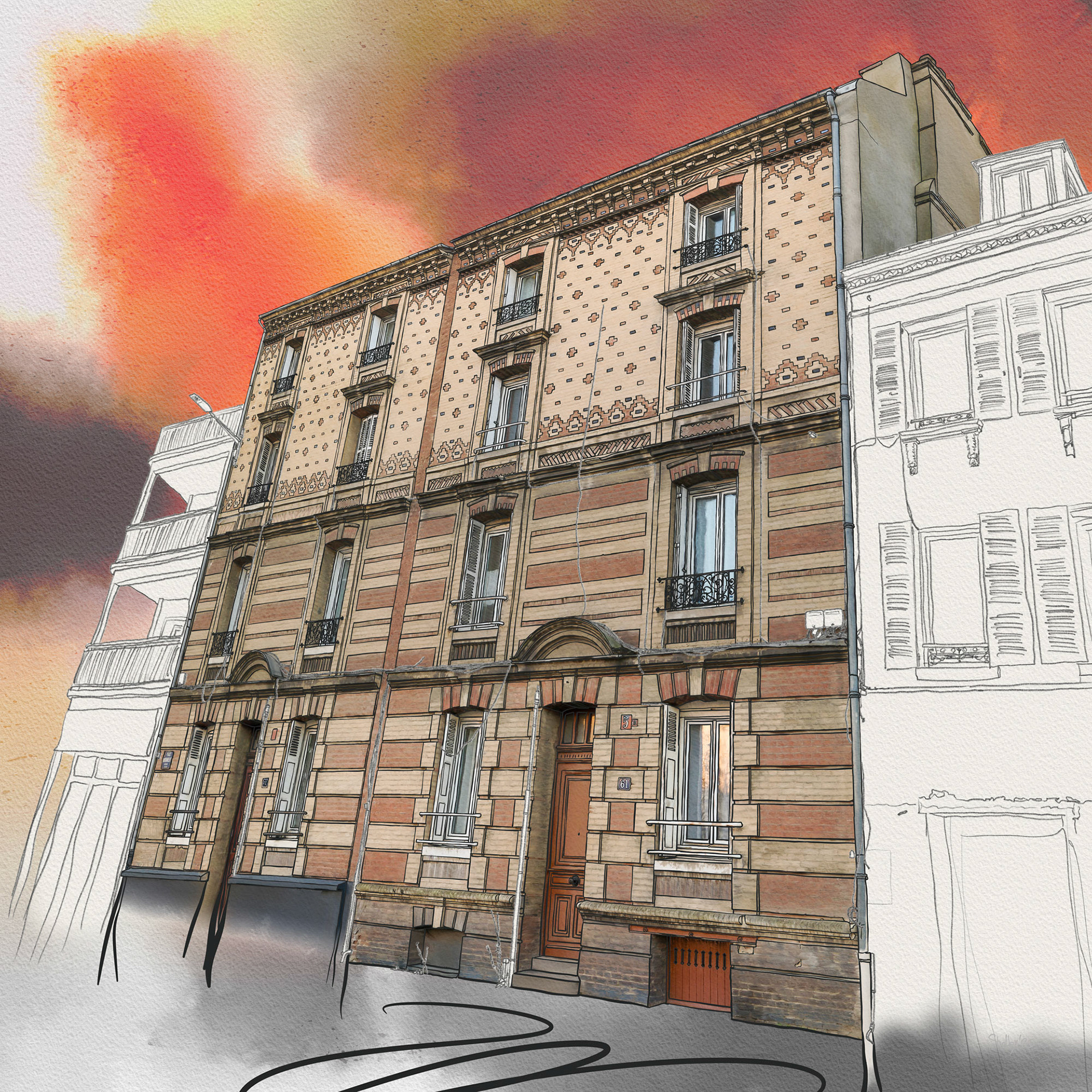 Le Havre - place Beauvallet (60x60)