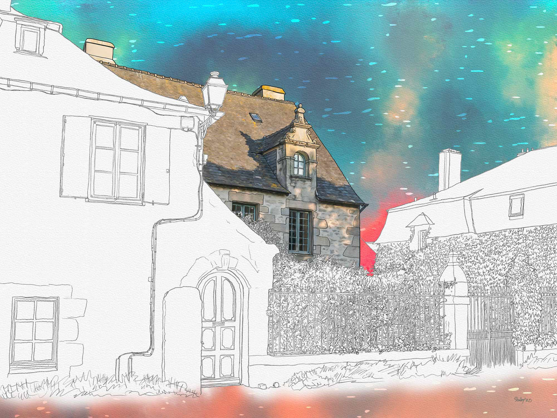 Roscoff - rue Albert de Mun 1 (60x80)