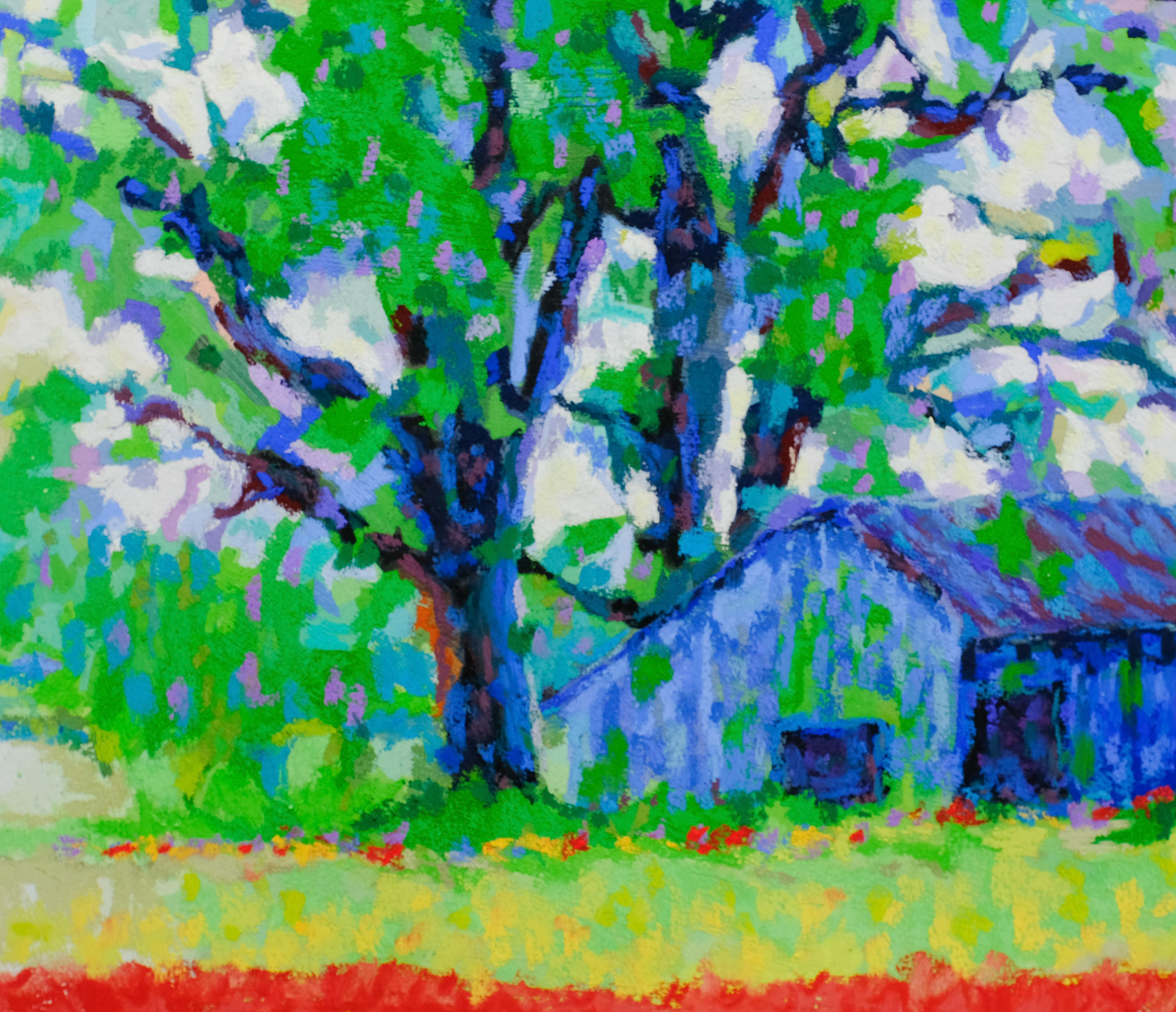 Mid-Valley Barn   Pastel by James Southworth