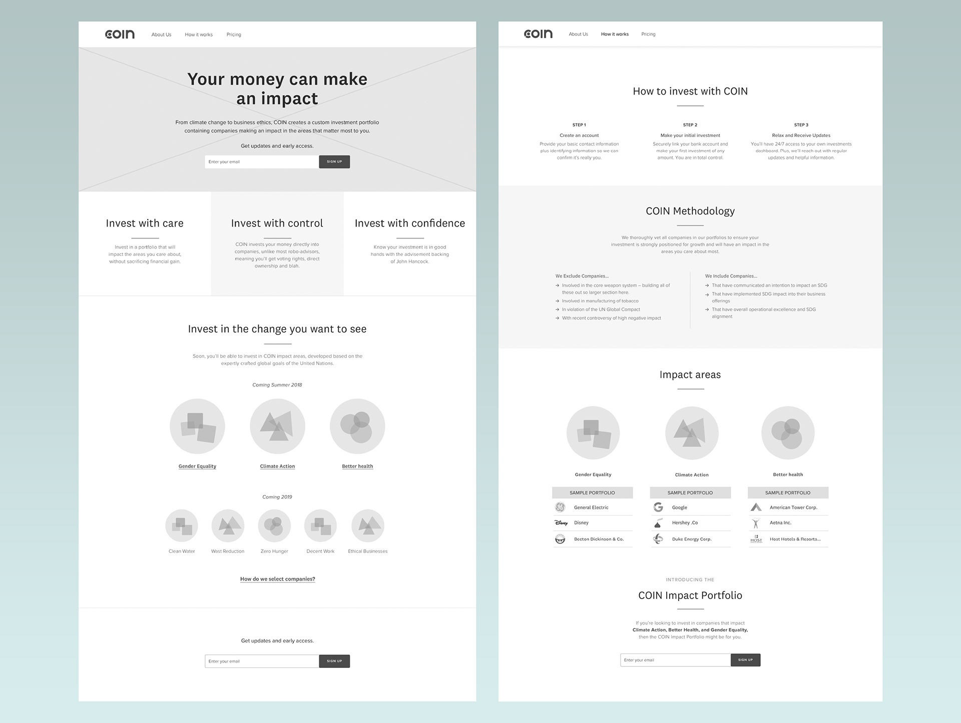Waitlist Site - Wireframes