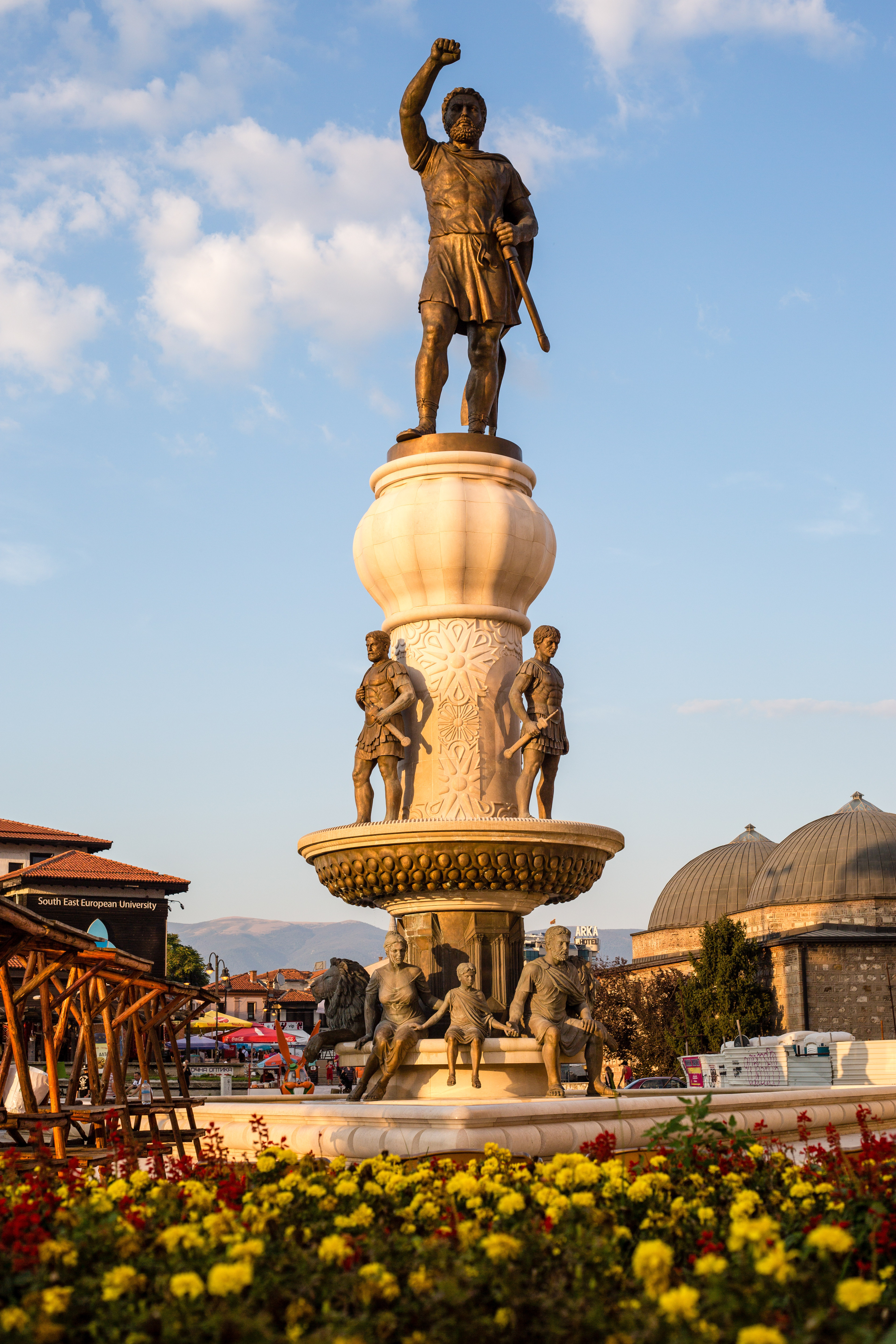Alexander the Great towers over everyone.