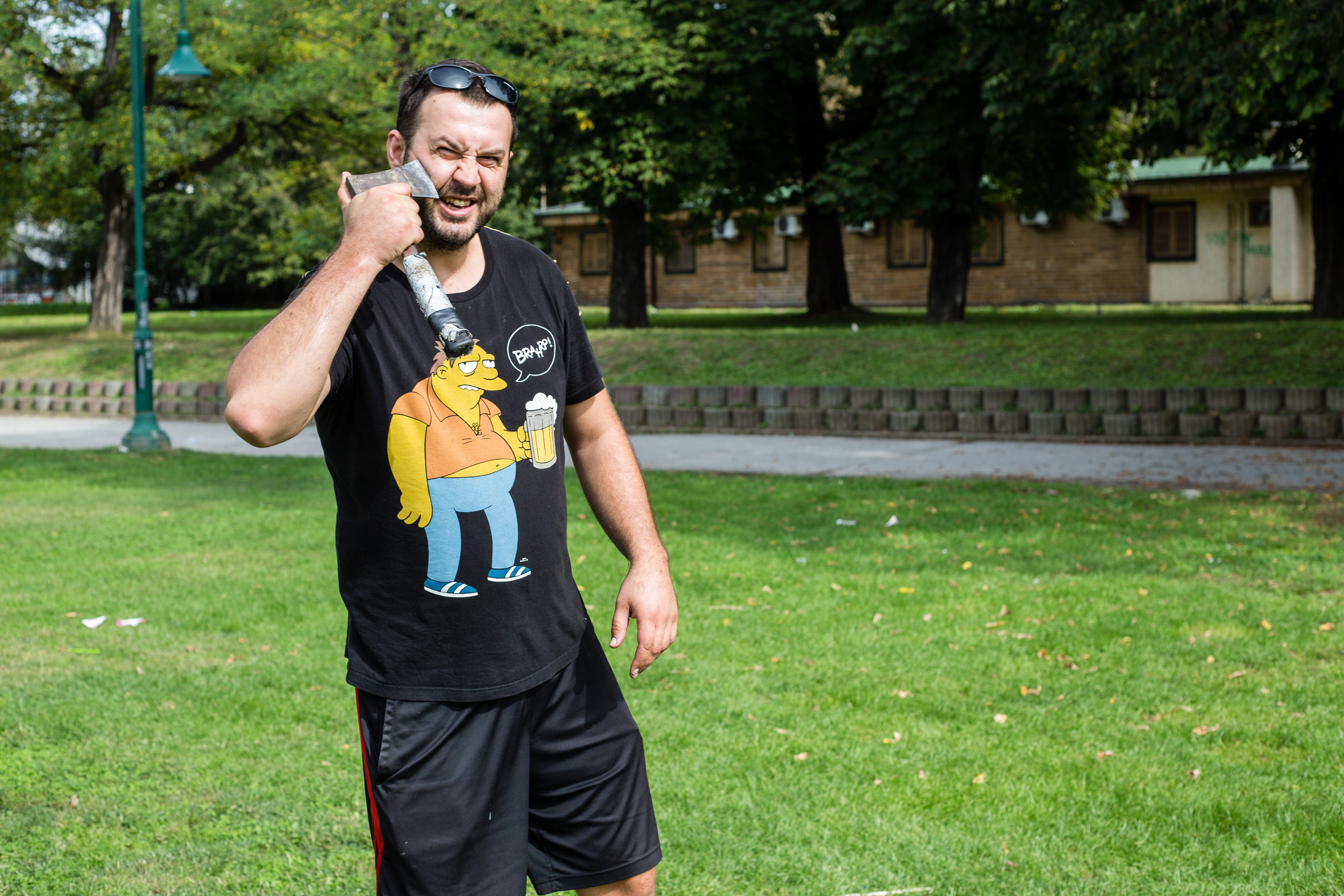 I ran into the owner of my hostel in a the city park practicing axe throwing. Never know when it could come in handy.