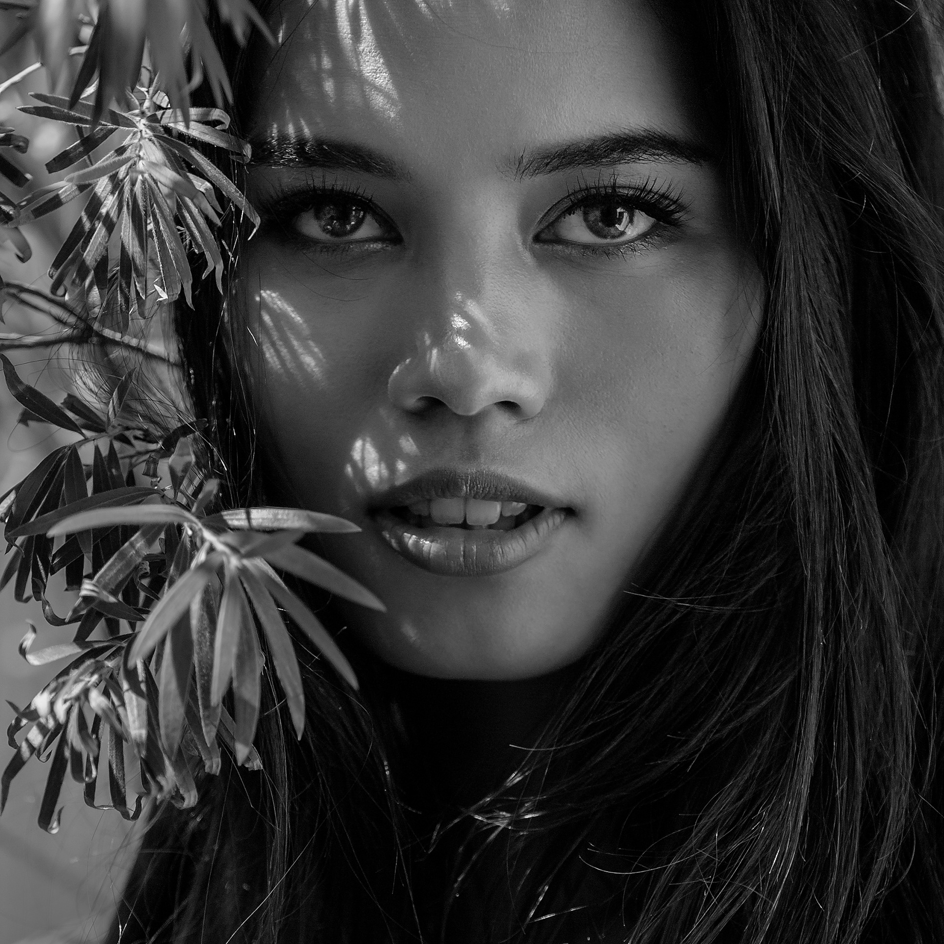 Kanticha Chumma The Face Thailand closeup headshot black and white photography