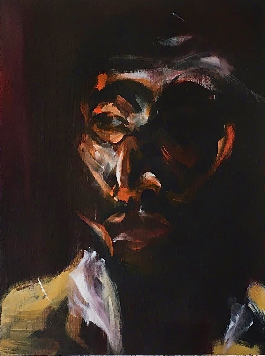 'FATHER' Triptych, acrylic on paper 25cm x 33cm