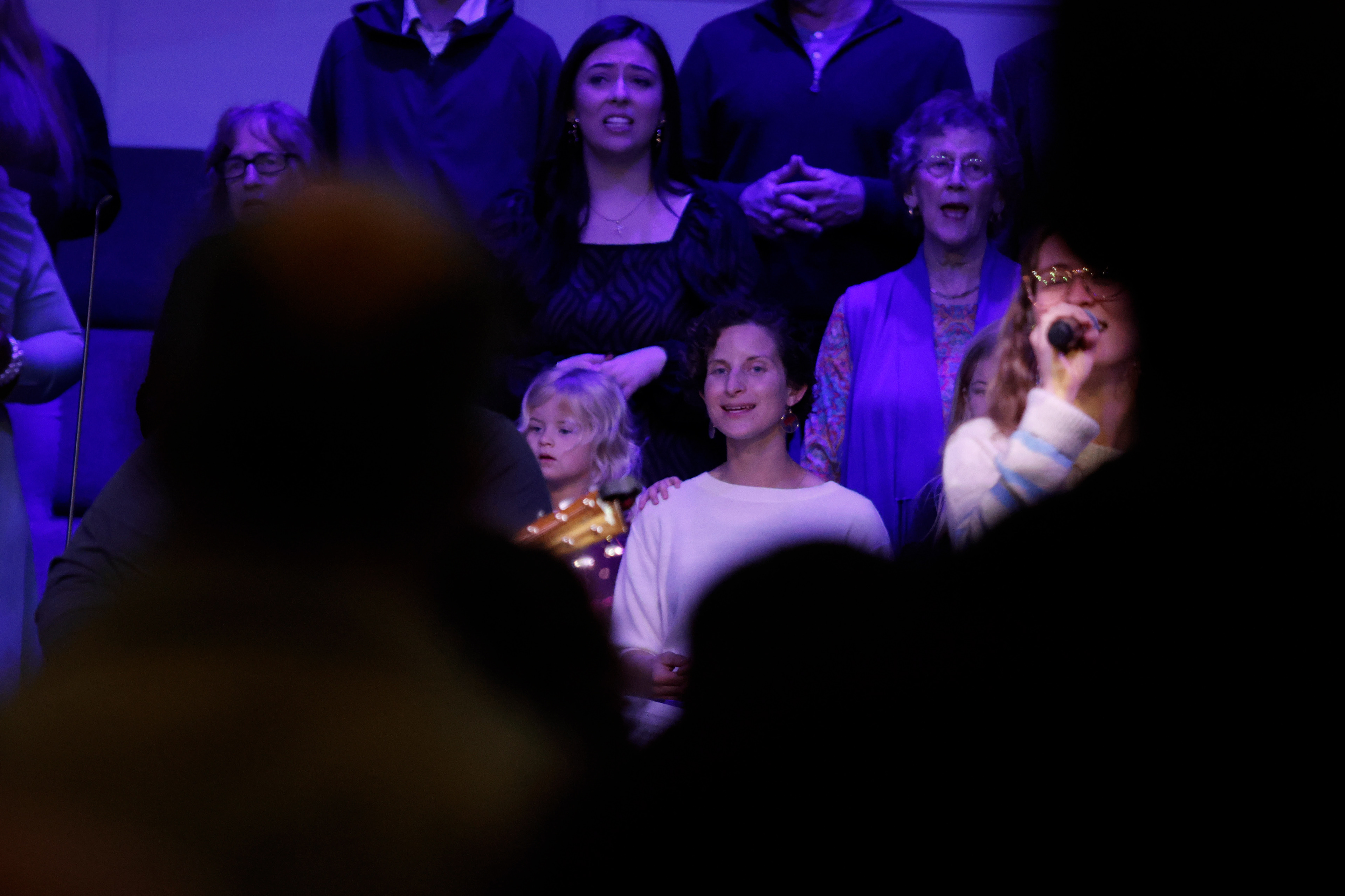 Jordan Crumbley sings in the Worship Choir on Sunday, February 16, 2025, at Beech Haven Church in Athens, GA. Crumbley and her family try to arrive at church by 9:15 a.m. on Sundays to practice with the choir before the service. 