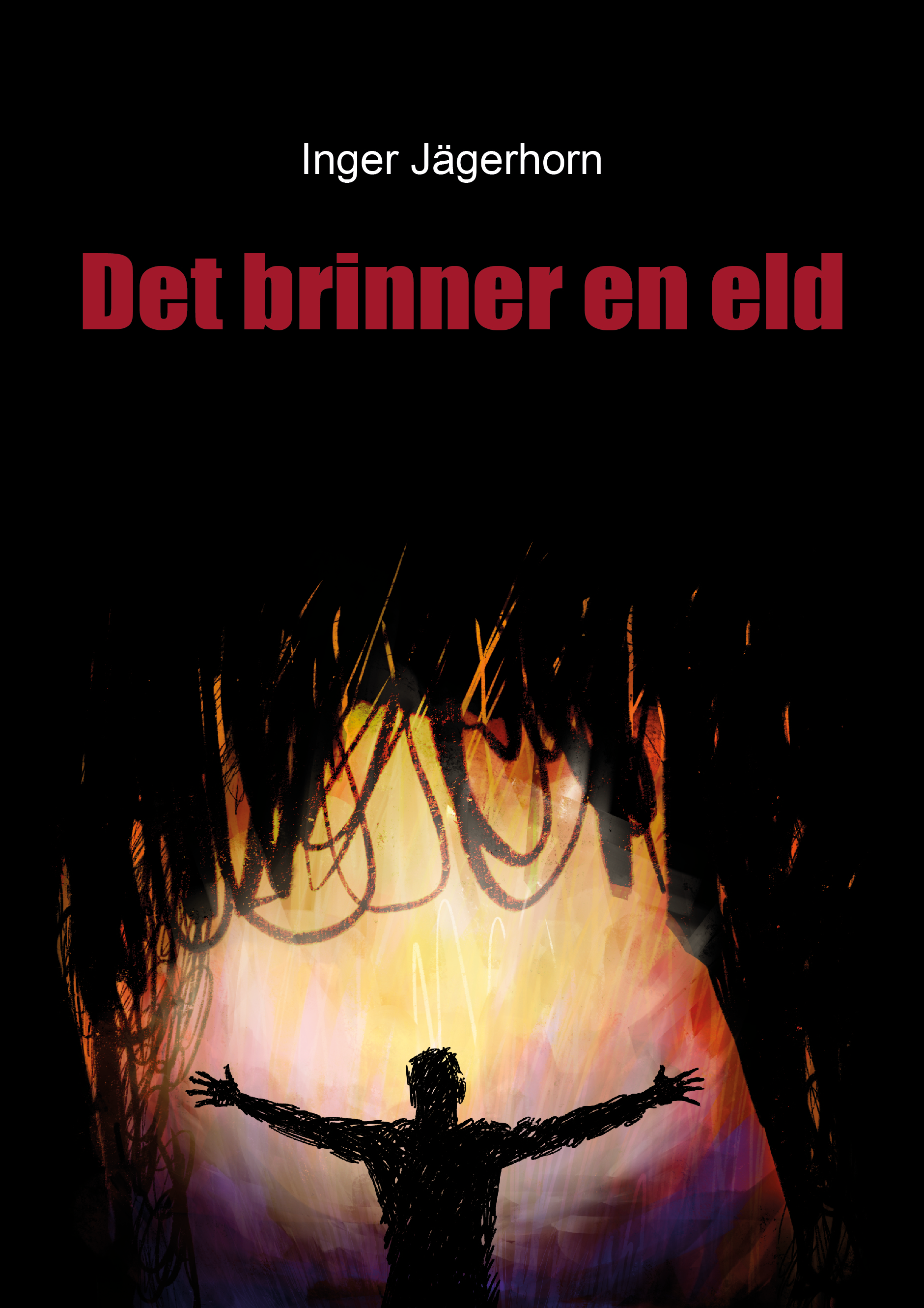 Det brinner en eld, book cover illustration 2018