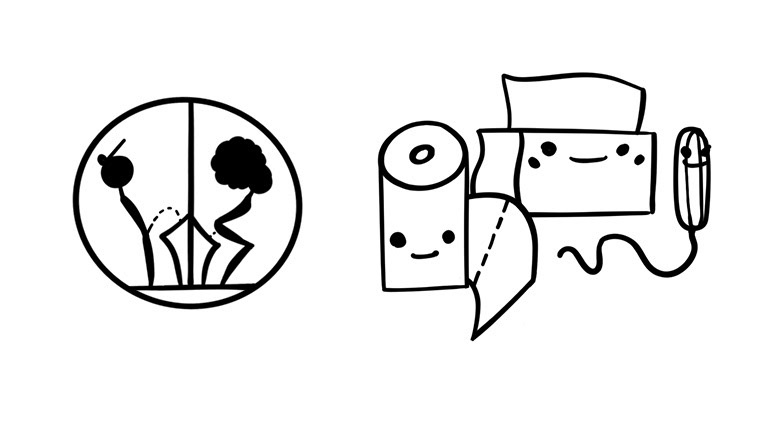 Icons Urinal & Müll