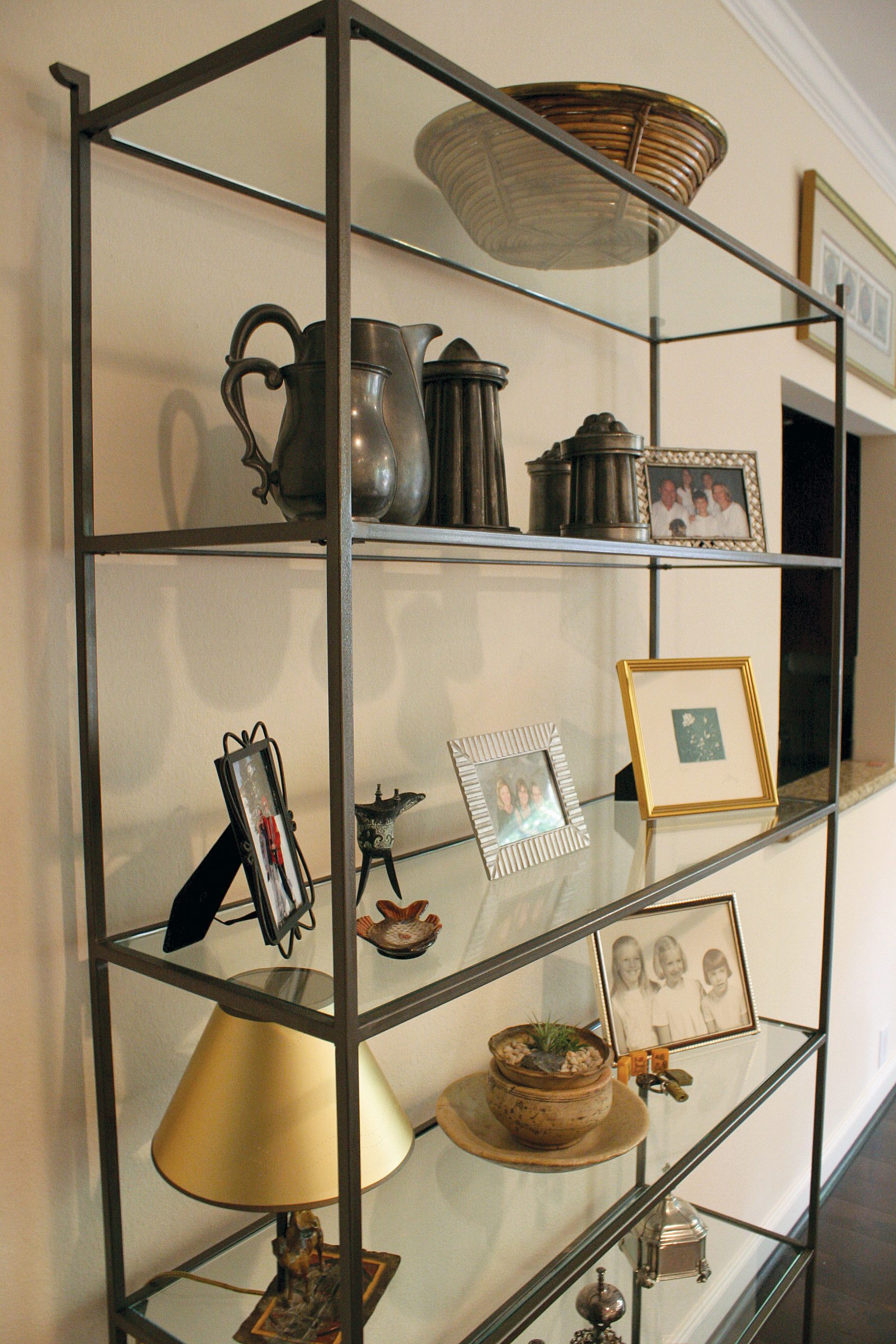 Shelving unit built to custom size for client