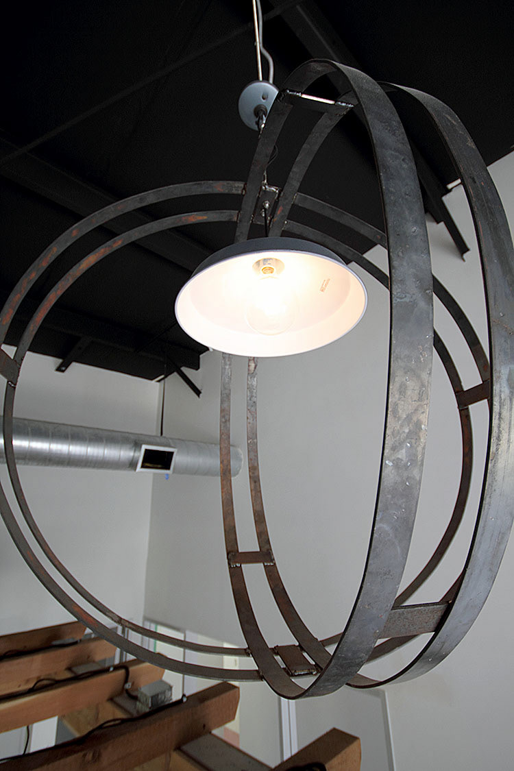 Globe chandelier – Custom built for Carol Estrada Design Consulting