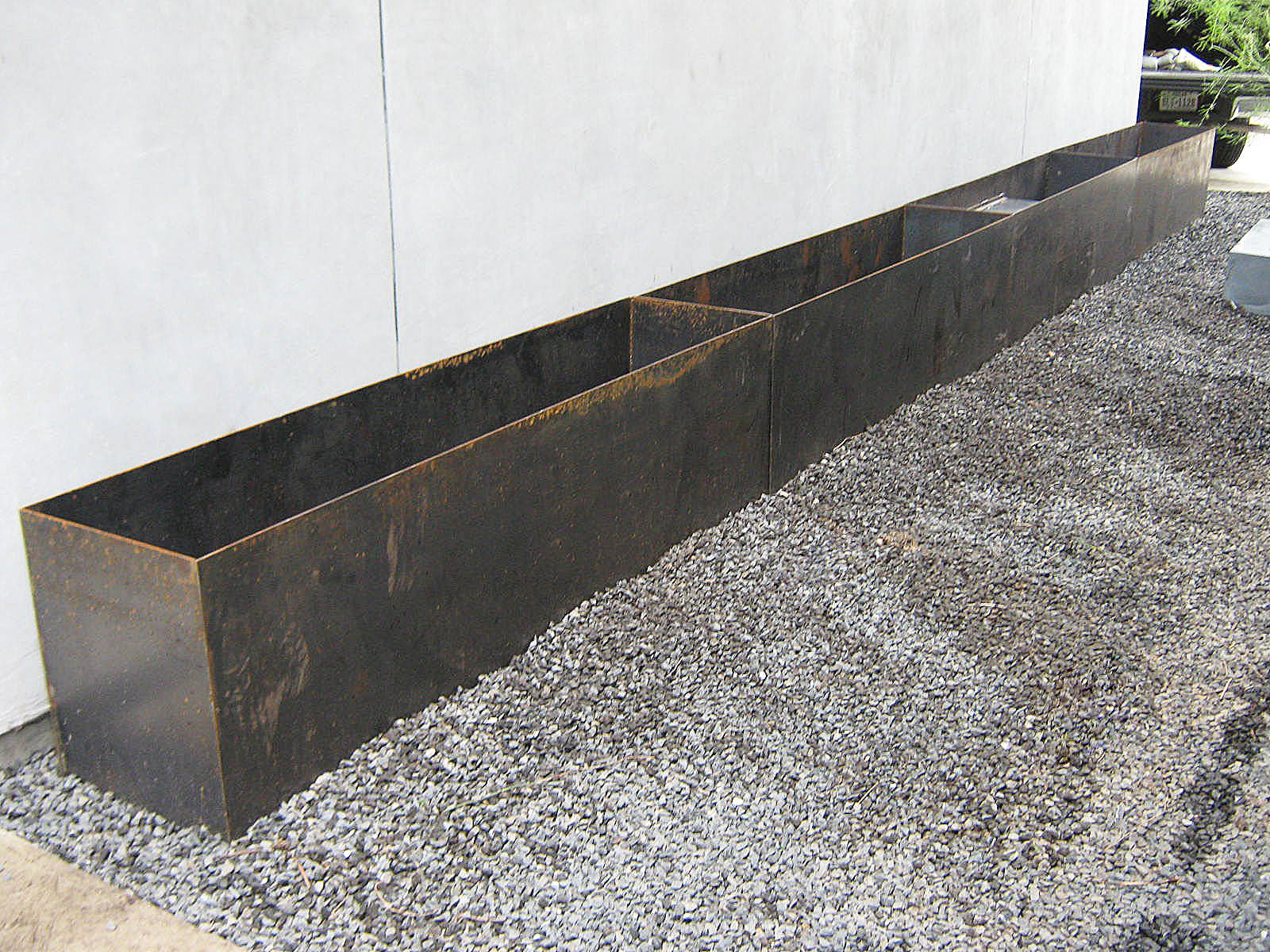 Outdoor planters - built to size for client