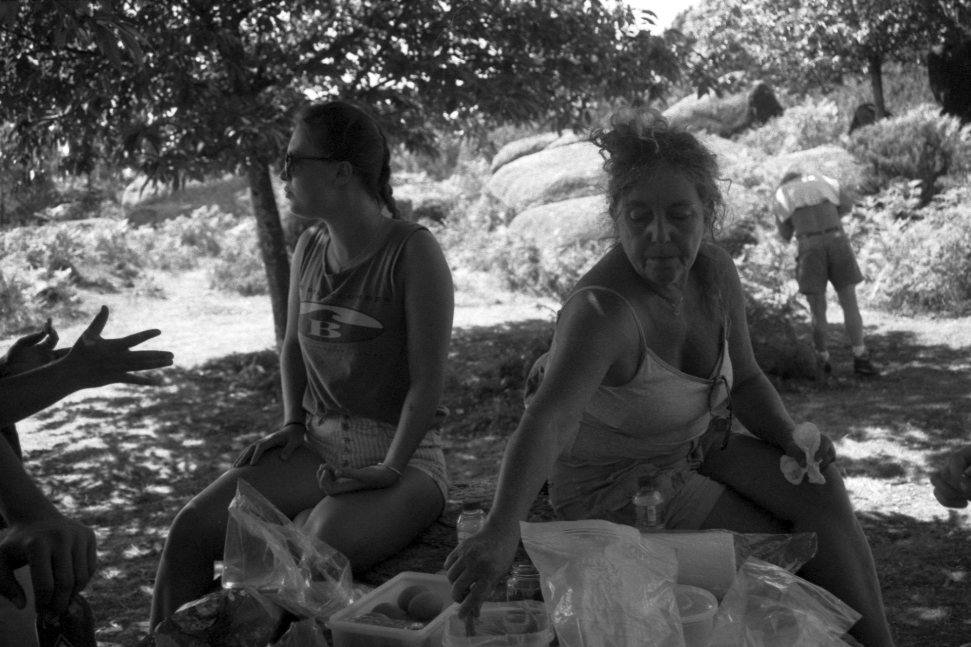 Caroline and Christina at the lunch spot, Gerês, Portugal 2020