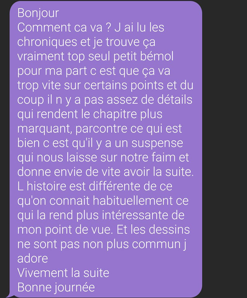 Avis d'une lectrice en privé