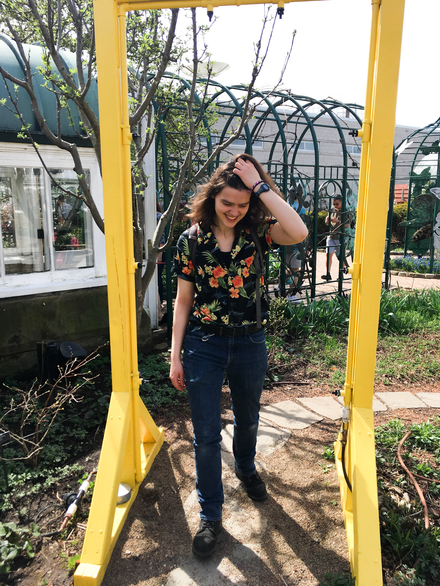 Katie in the garden