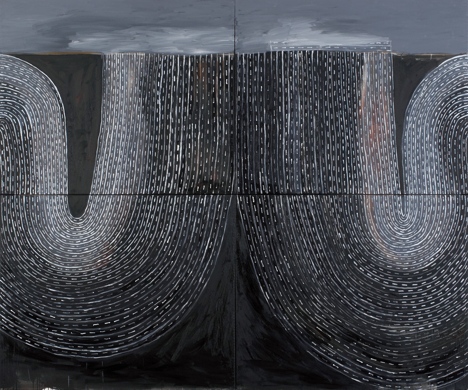 Frequency 1 (2005), oil on canvas, 200x240cm