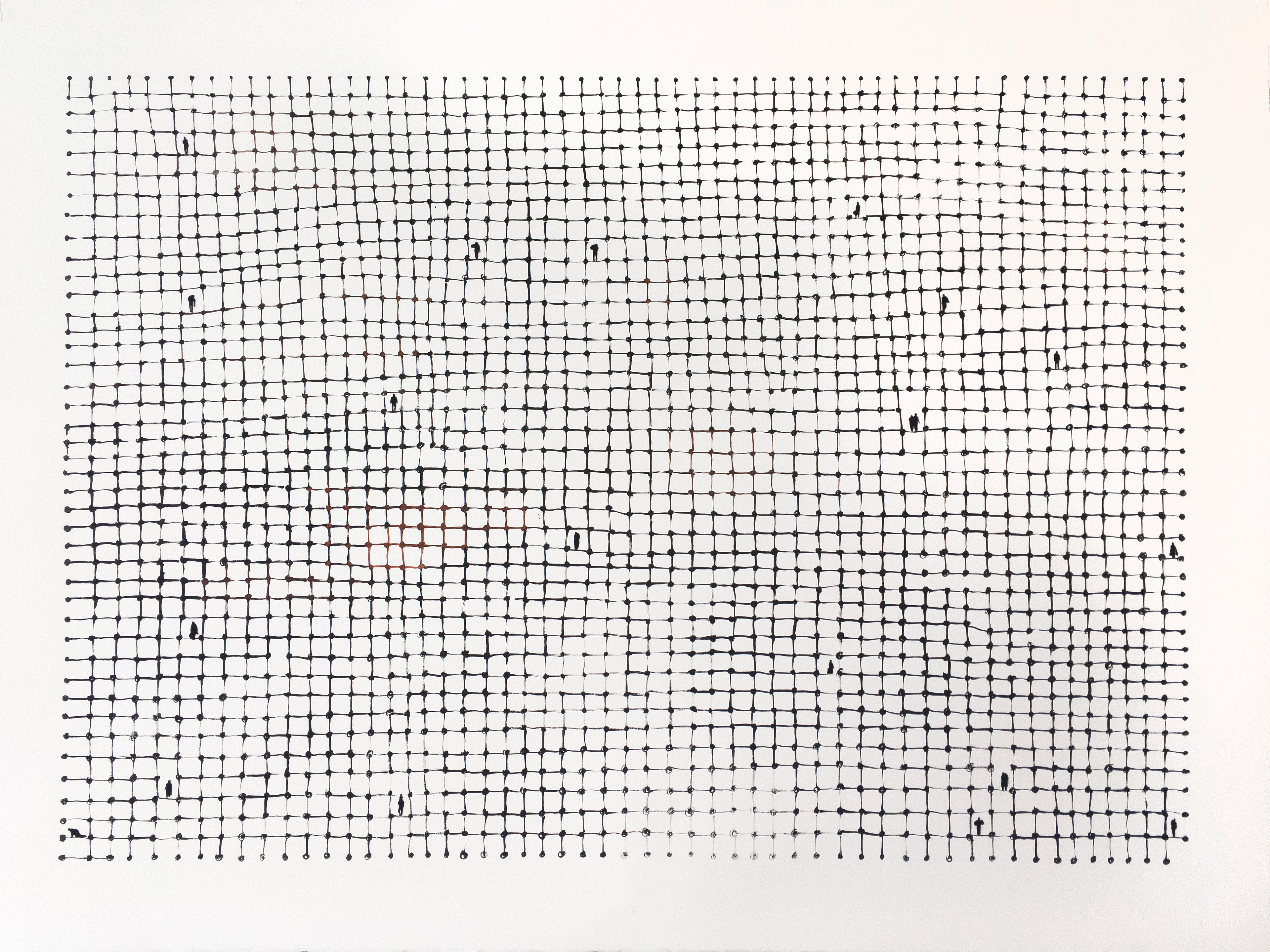 I Spread my Dreams Under Your Feet, 2019, gouache on paper