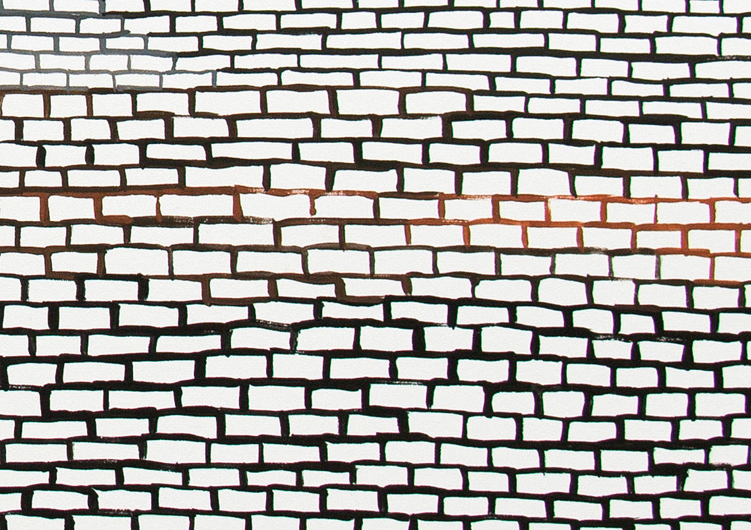 Wall (2) 2019, gouache on paper (detail)