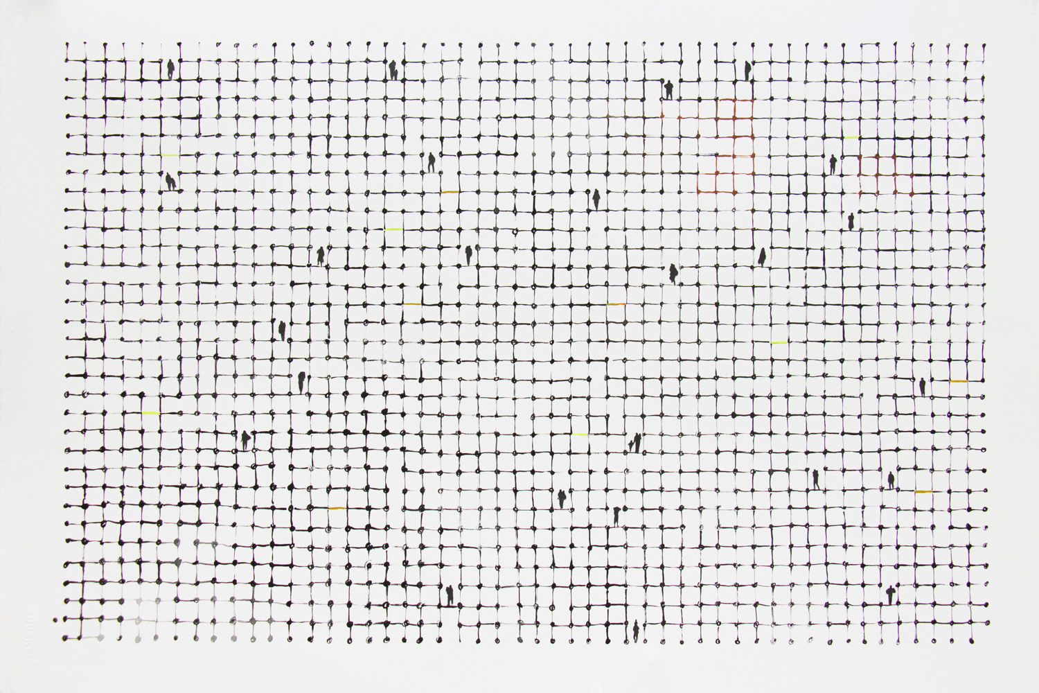 I Spread my Dreams Under Your Feet, 2018, gouache on paper