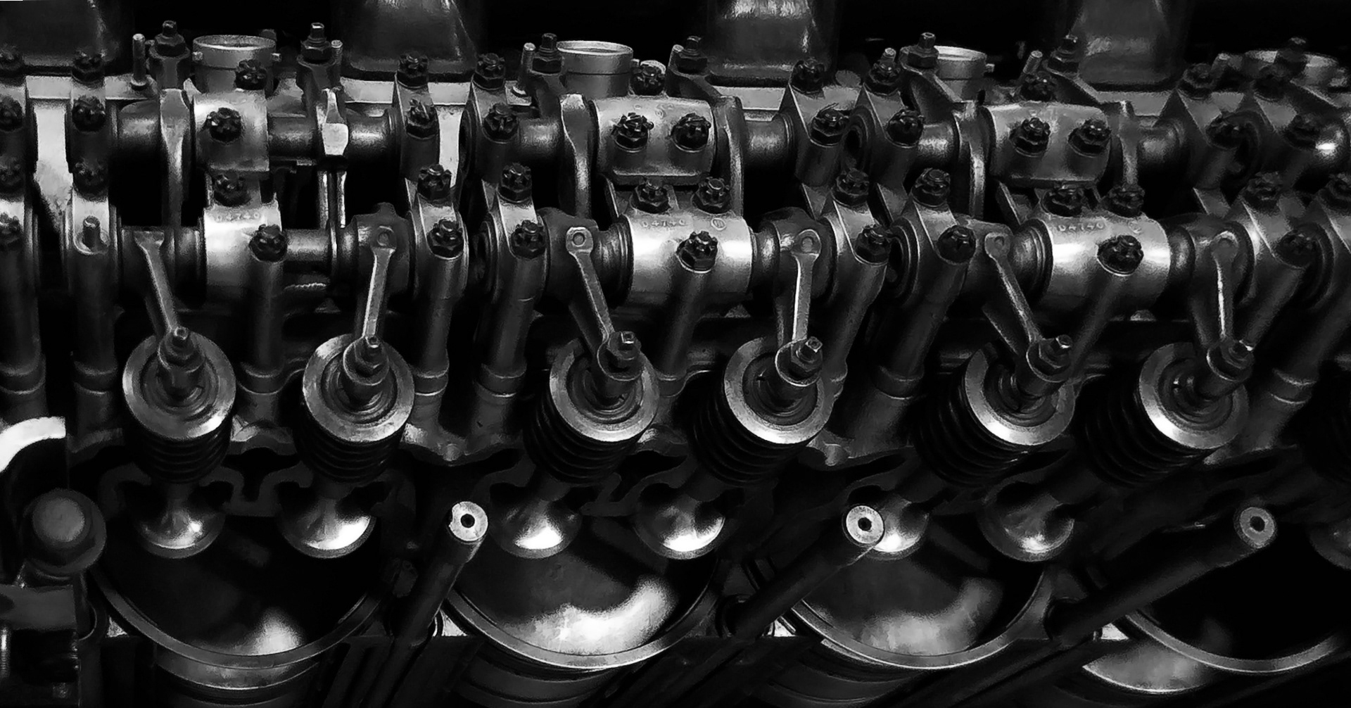 Rolls Royce engine edited in a Baroque-era style. Taken on a smartphone
