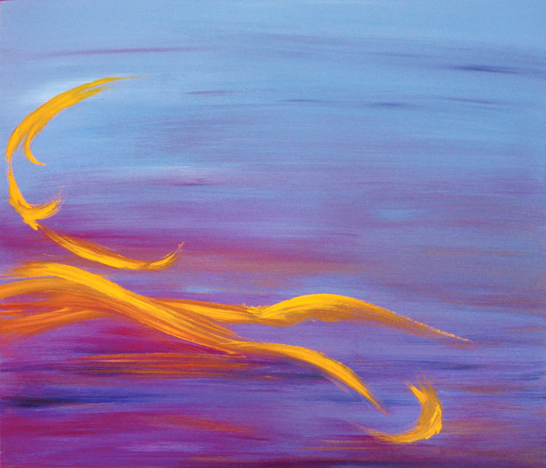 eMotion in Motion - acrylic on wood 34” x 30”