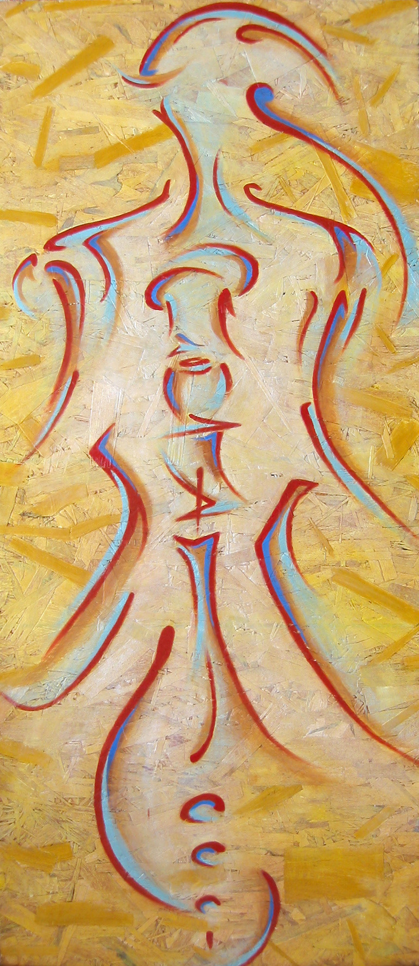 Figurina - acrylic on wood 20” x 48”