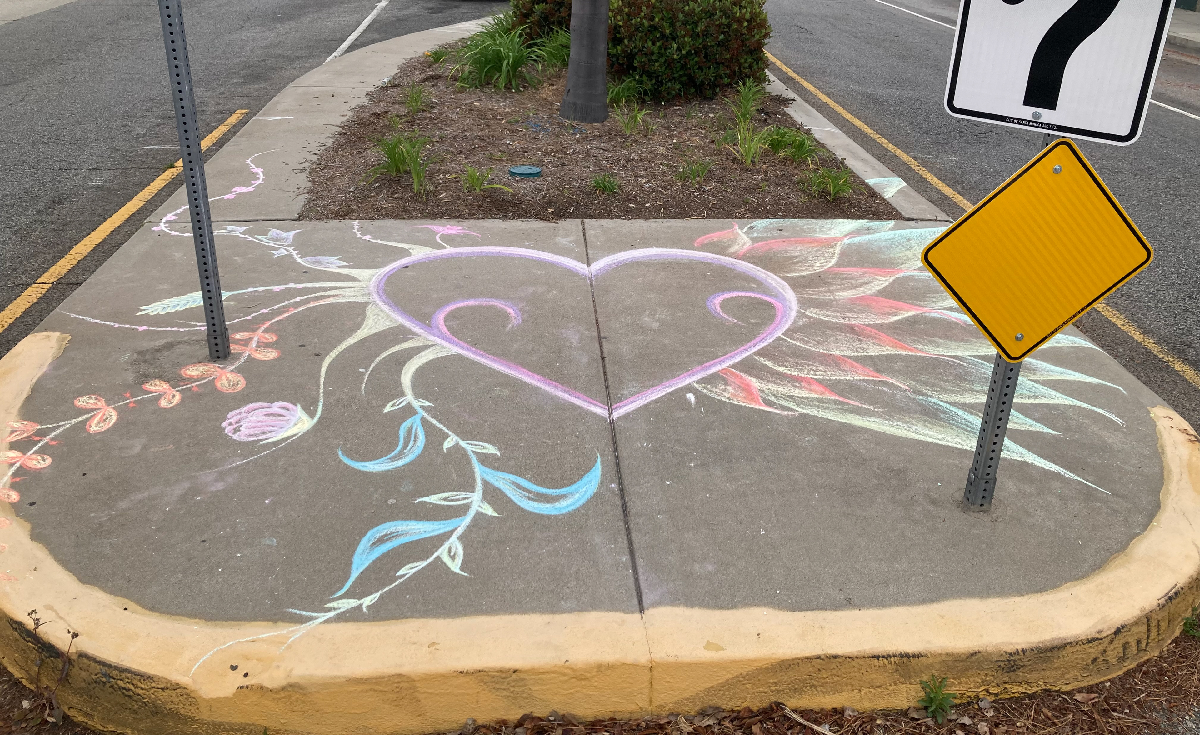 Heart of An Angel - chalk on concrete 