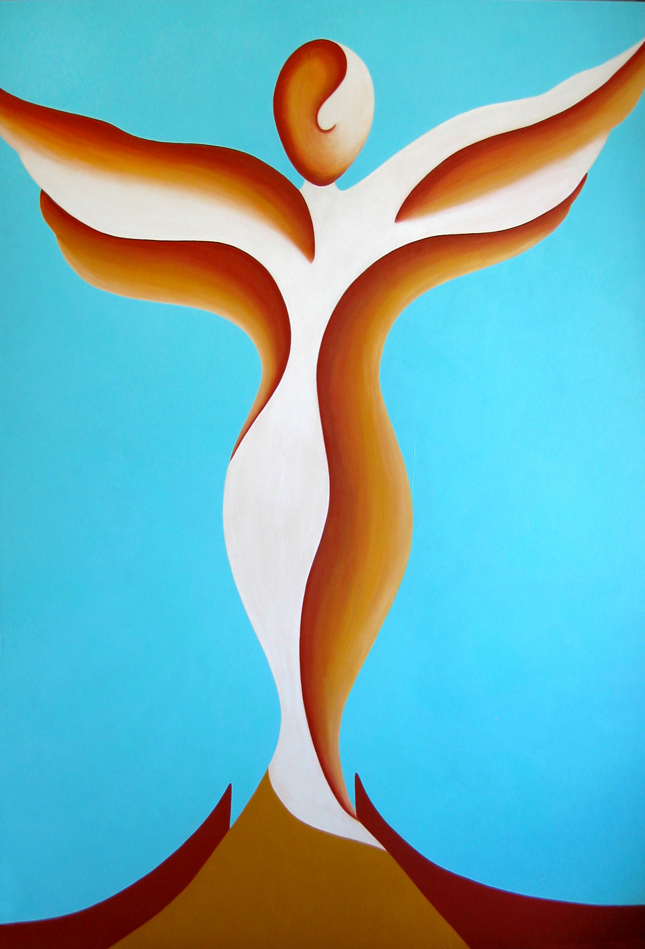 Flight of The Angel - acrylic on wood  40” x 60”