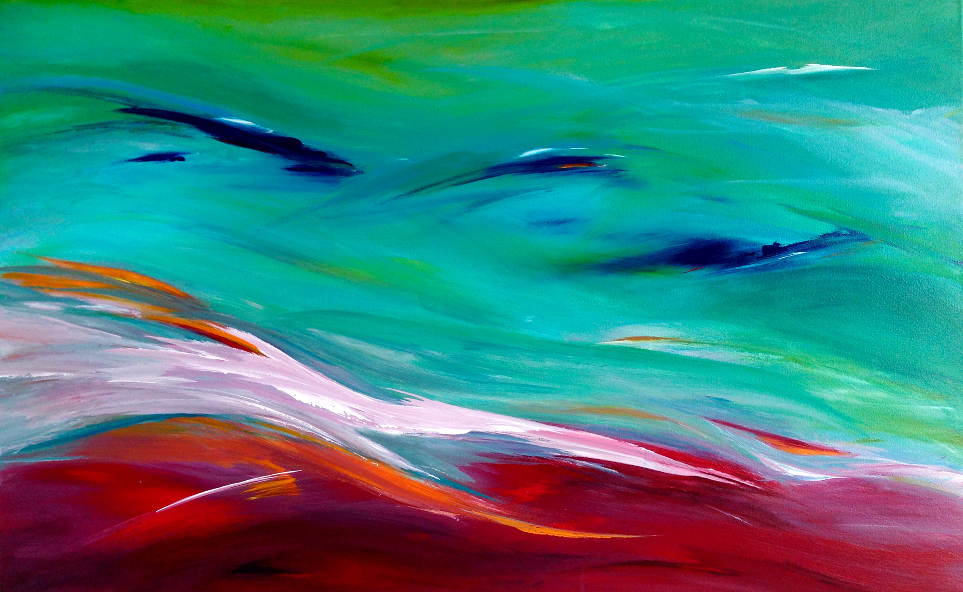 Fire Storm - acrylic on canvas 30” x 48”