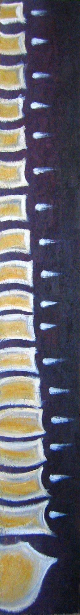 Spinal - acrylic on wood 10” x 90”
