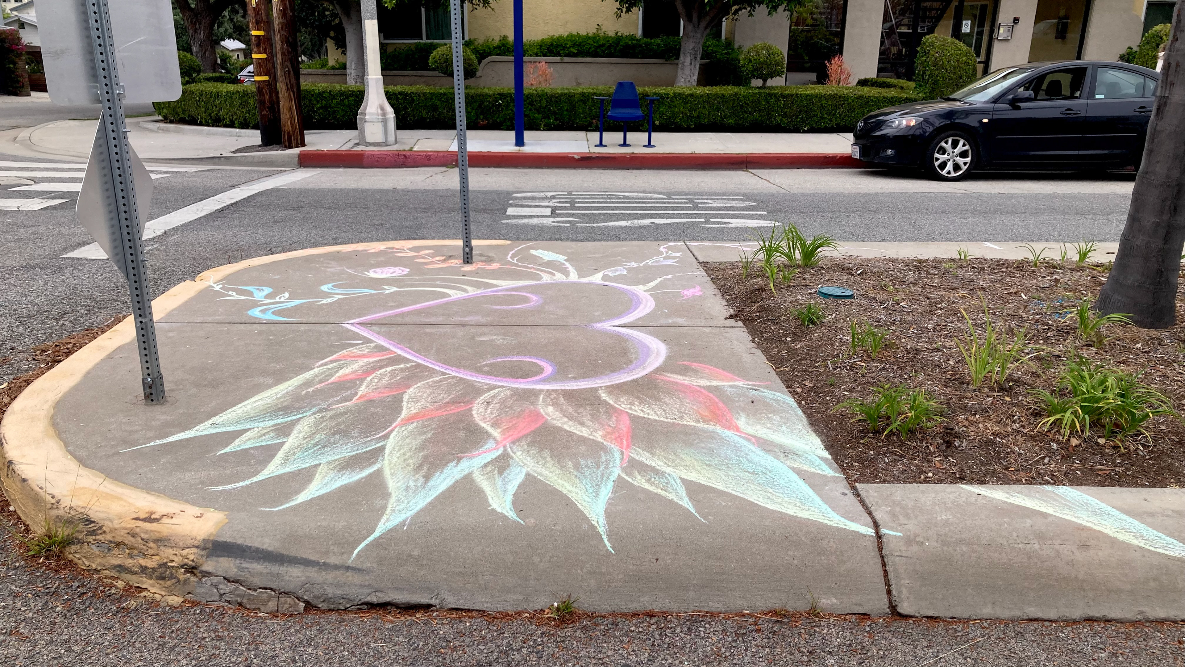 Heart of An Angel - chalk on concrete
