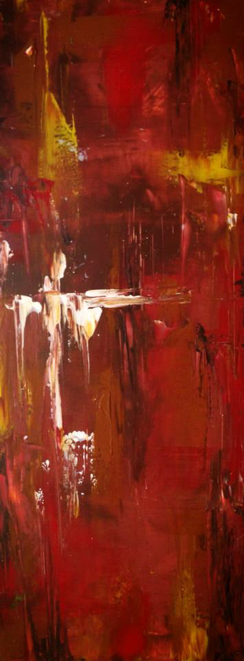 Mud Slide - acrylic on wood