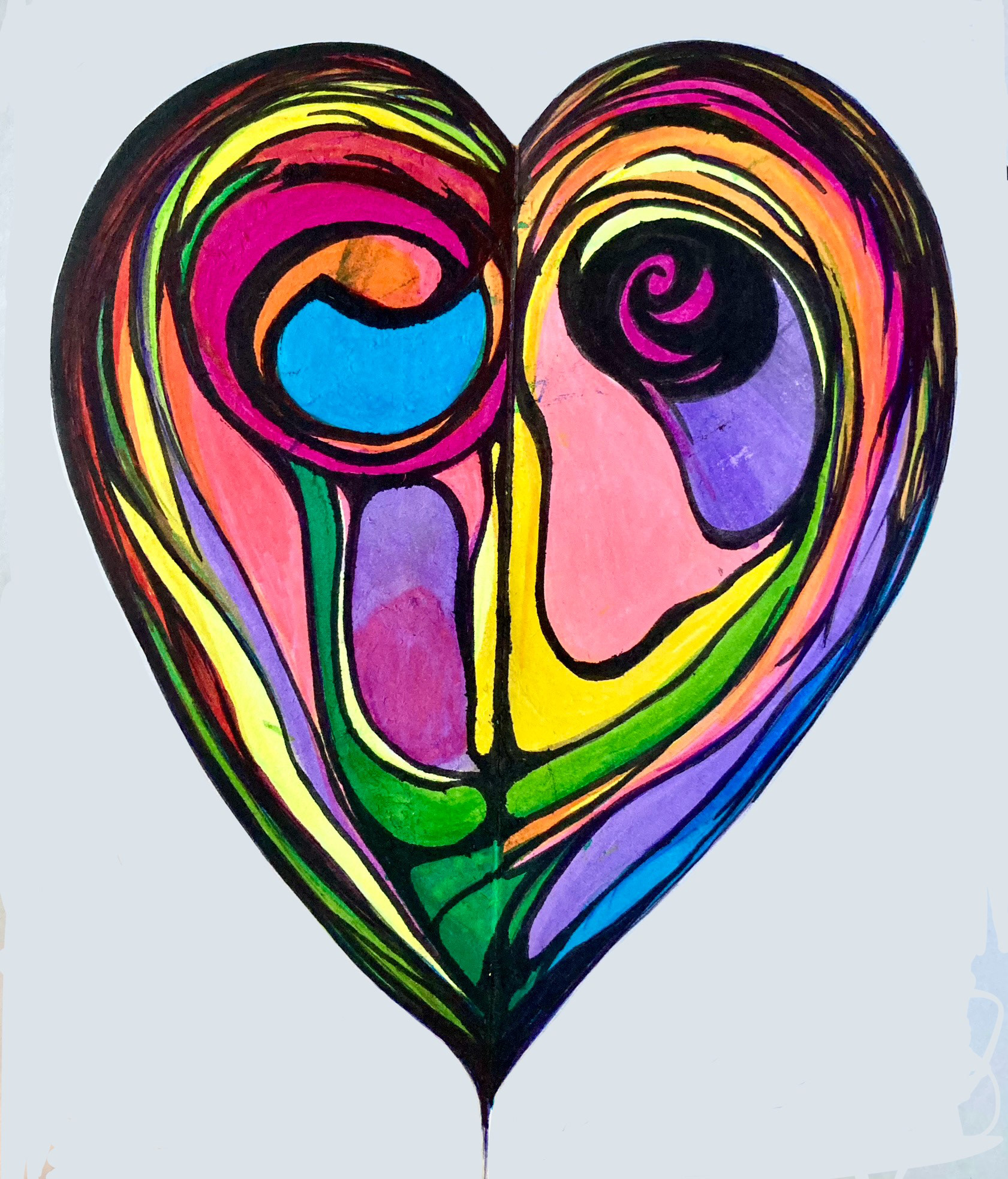 Heartfull - pen on paper