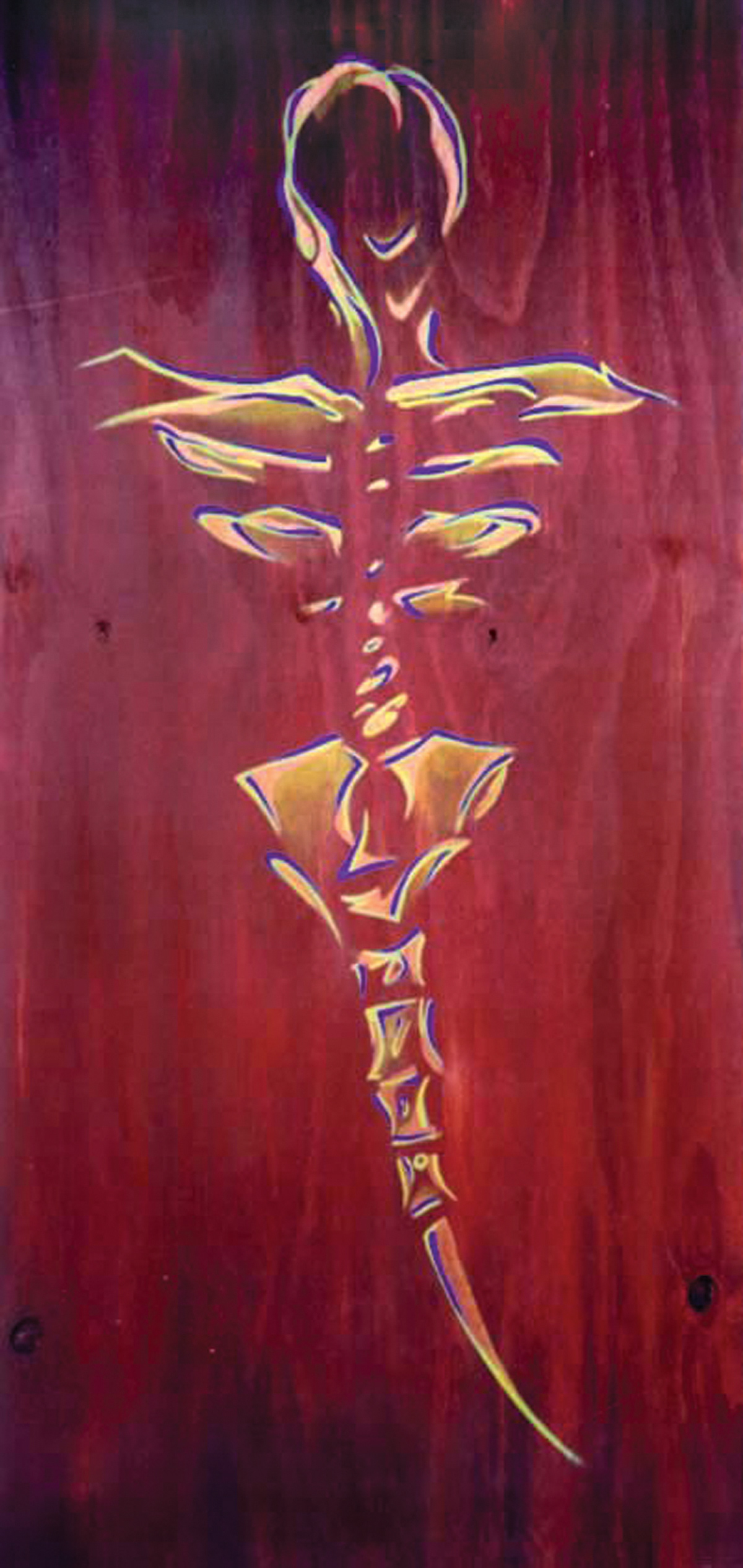Skeletole - acrylic on wood 20” x 48”