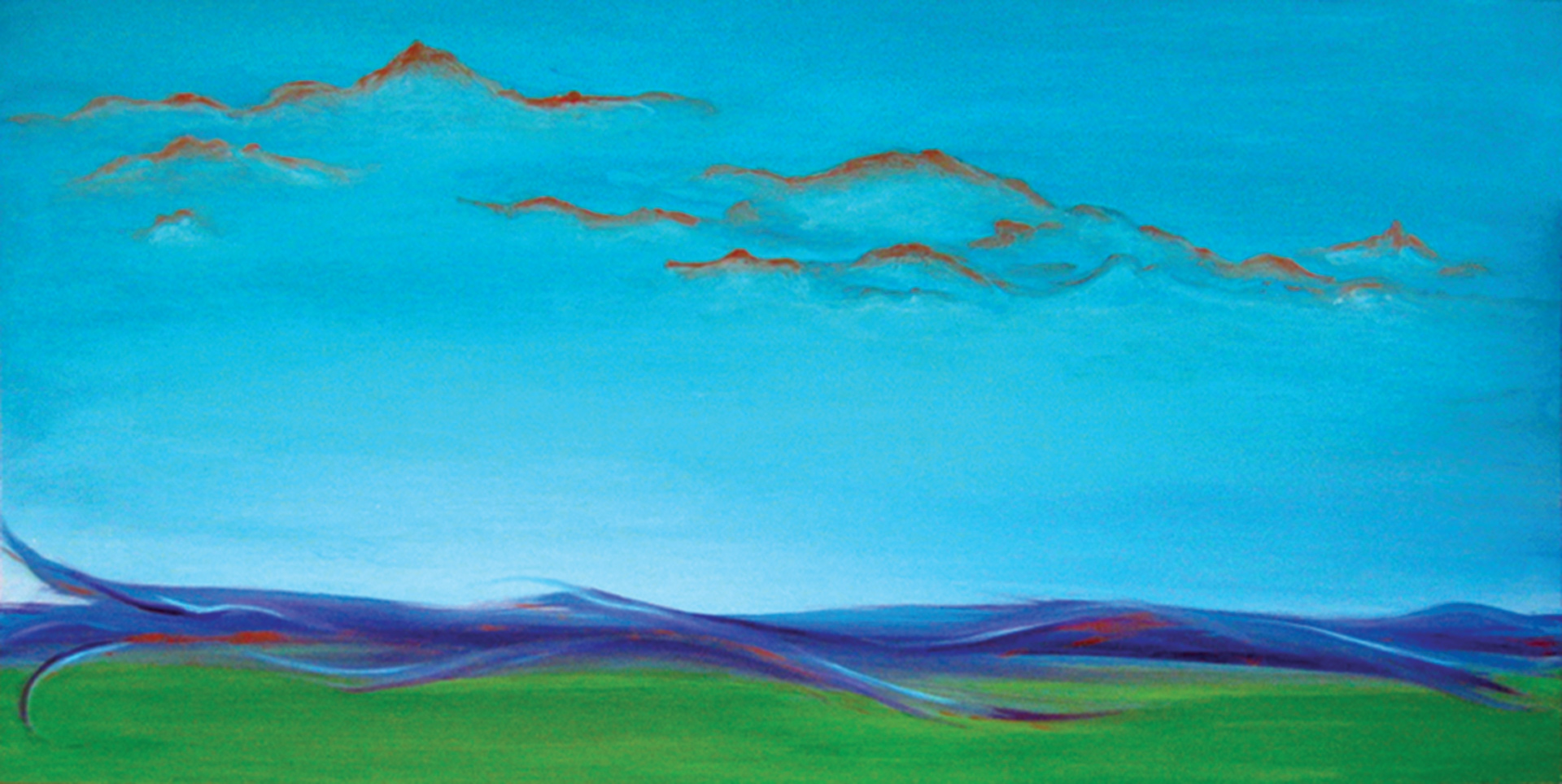 Clouded eMotion - acrylic on wood 48” x 24”