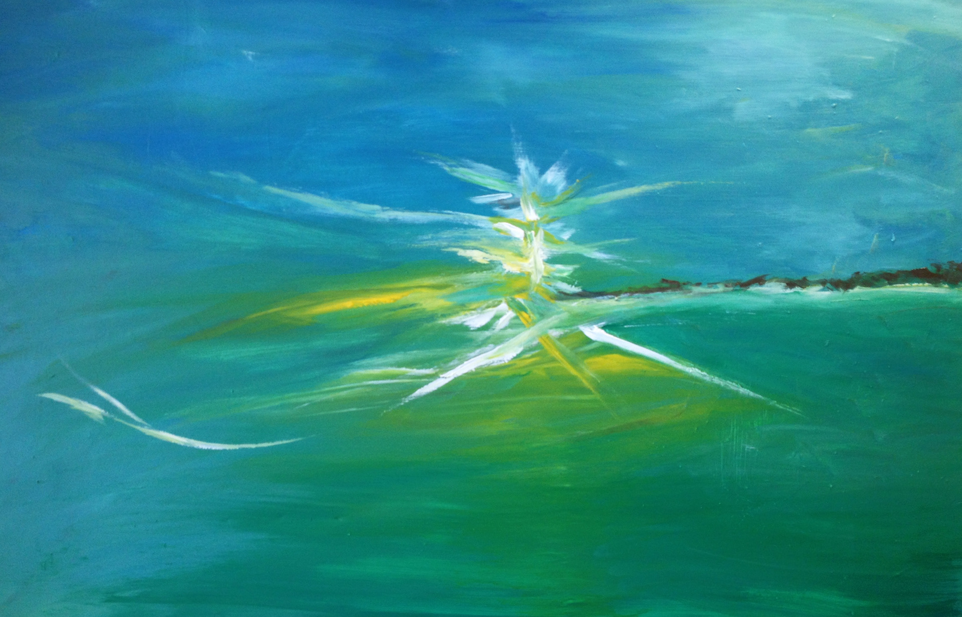 Wild Wind - acrylic on wood