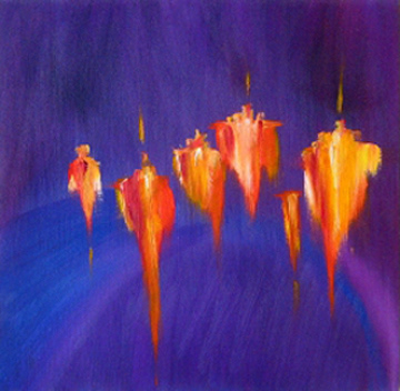 Ascension - acrylic on wood 11.5” x 11.5”