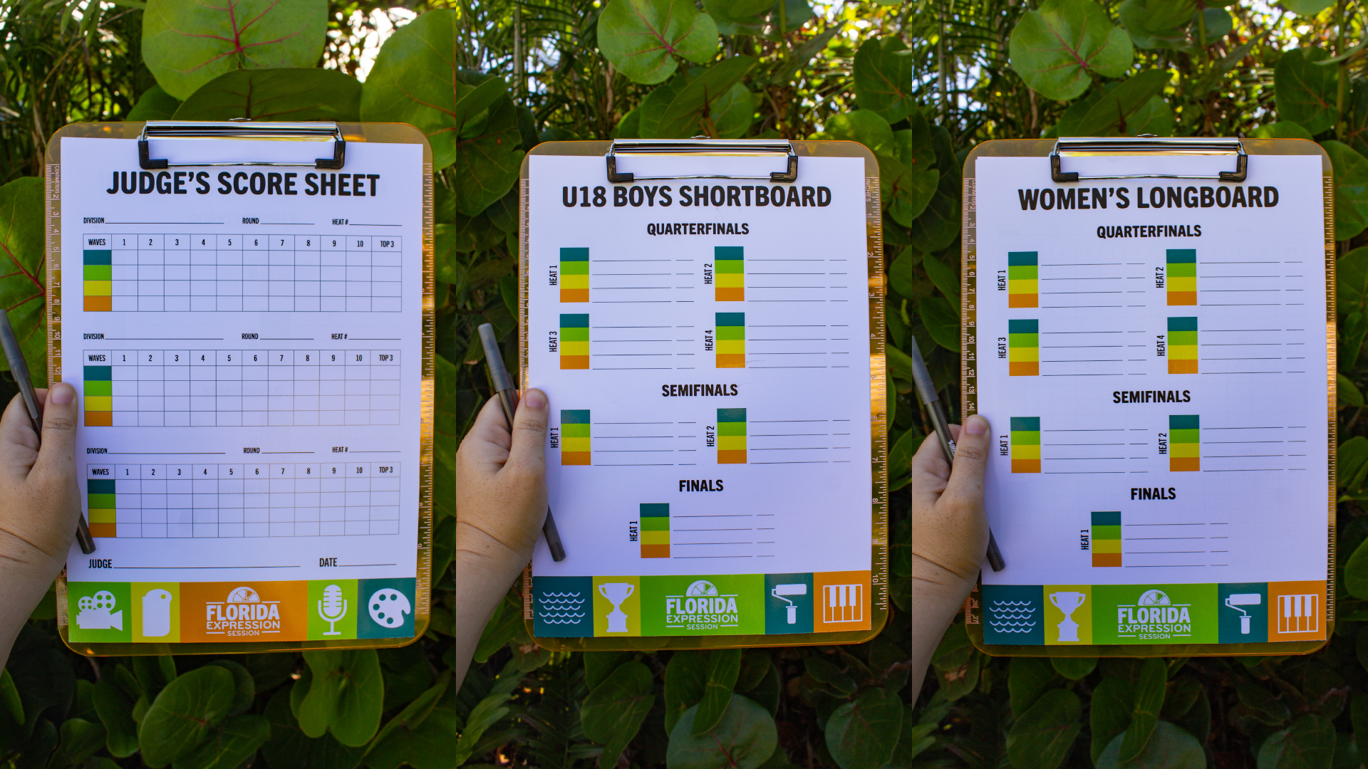 Surf Contest Score and Judges Sheet
