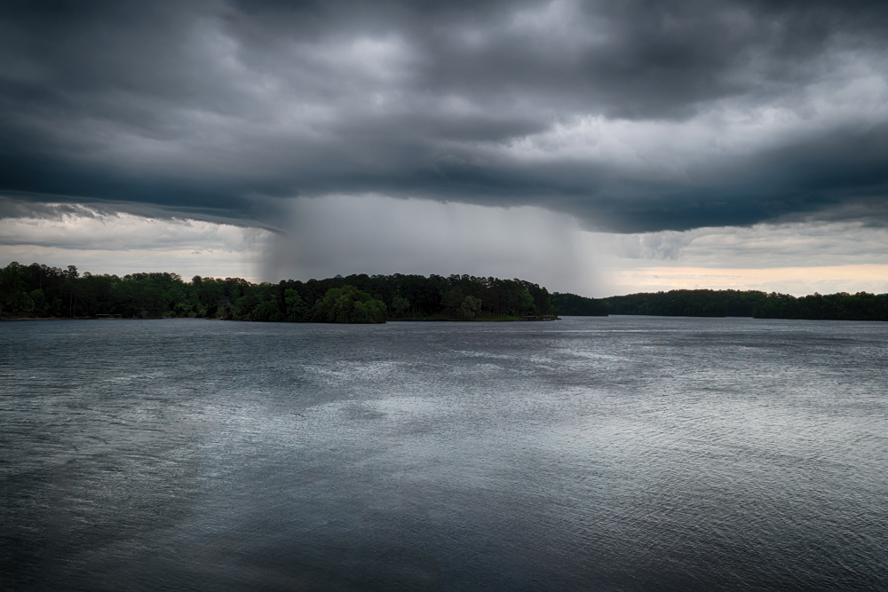 rain storm, Lake Hamilton