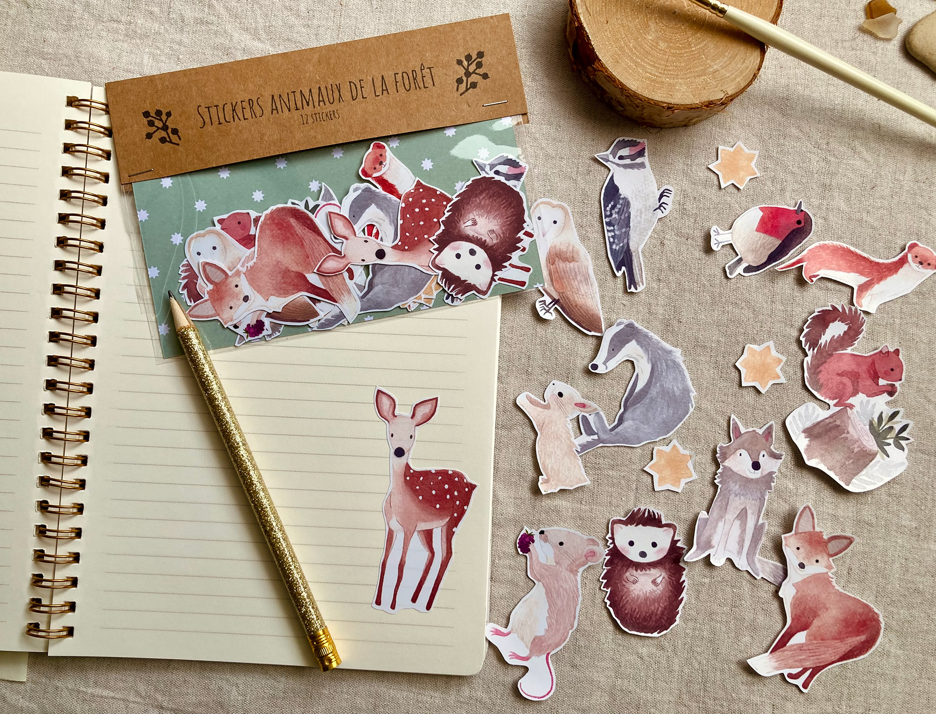 Stickers animaux de la forêt