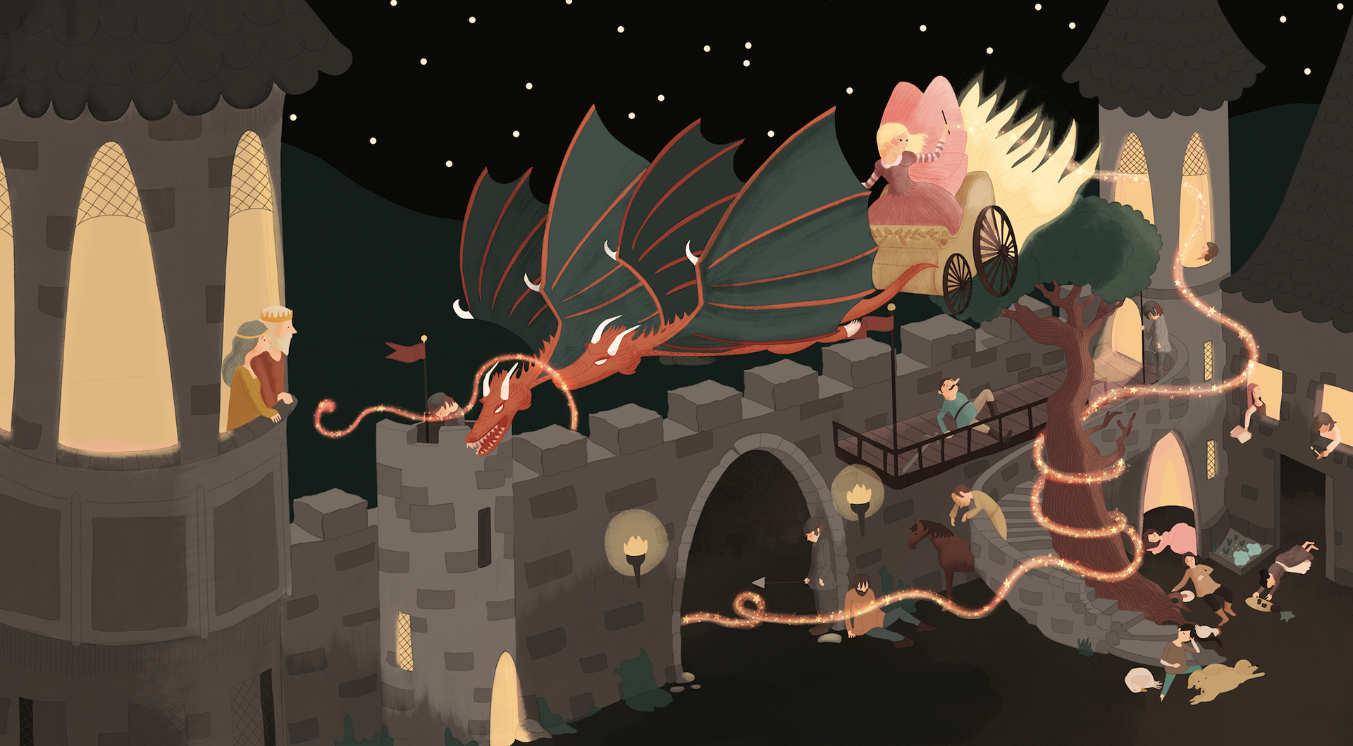 Double page la Belle Aux Bois Dormant