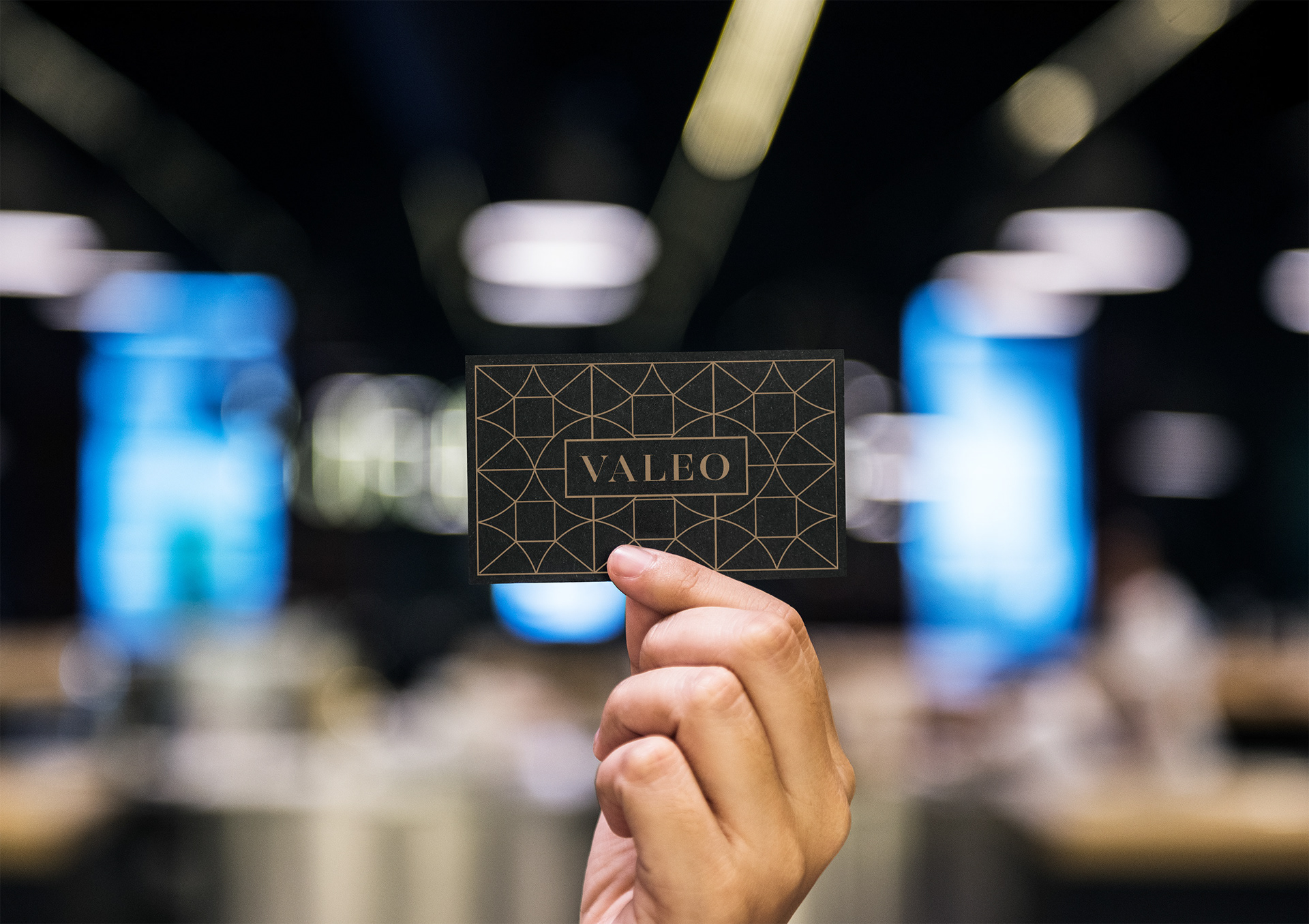 Business card, black and gold colour way.