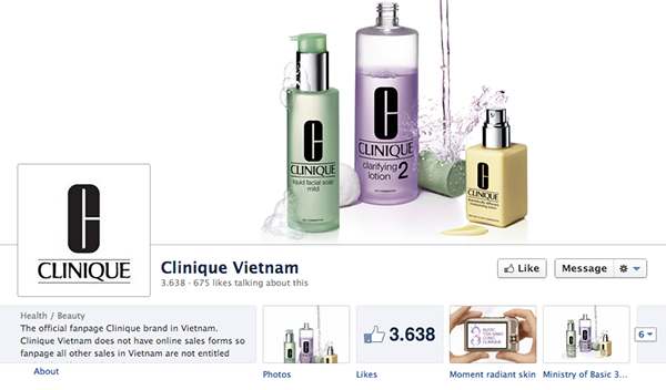 Social media for "Clinique"
